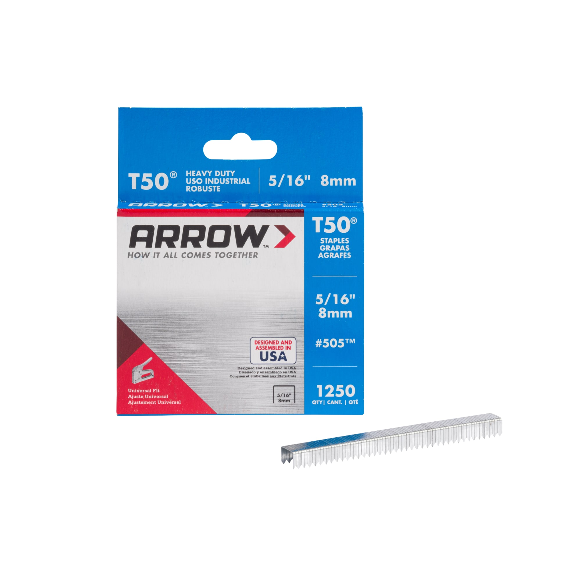 Arrow 505IP 5/16-in Leg x 3/8-in 20 -Gauge Heavy-duty staples 5000 -Per Box