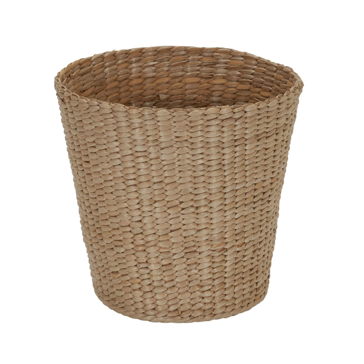 Household Essentials Handwoven Cattail Wicker Waste Basket Natural