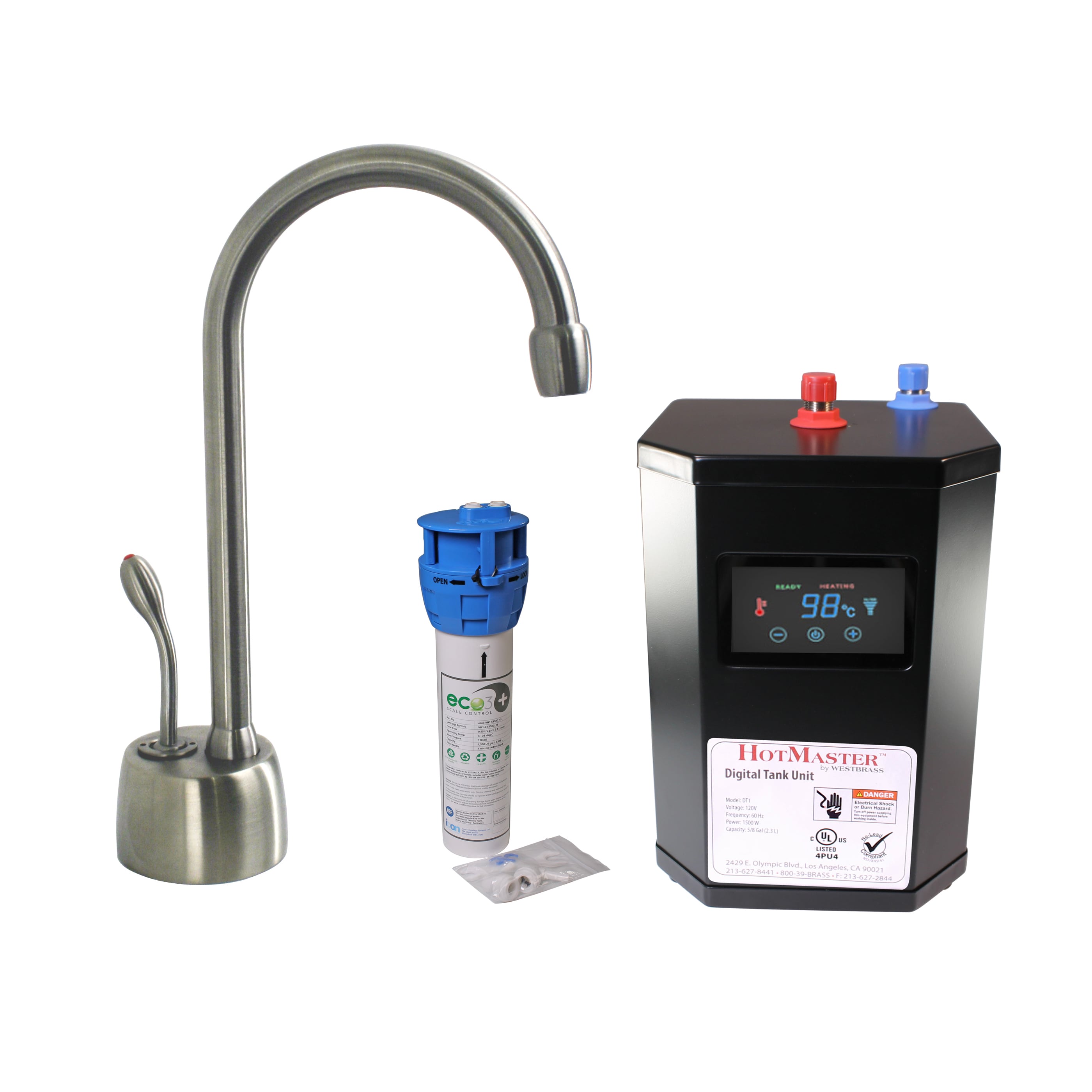 WESTBRASS Satin Nickel Countertop Instant Hot Water Dispenser at Lowes.com