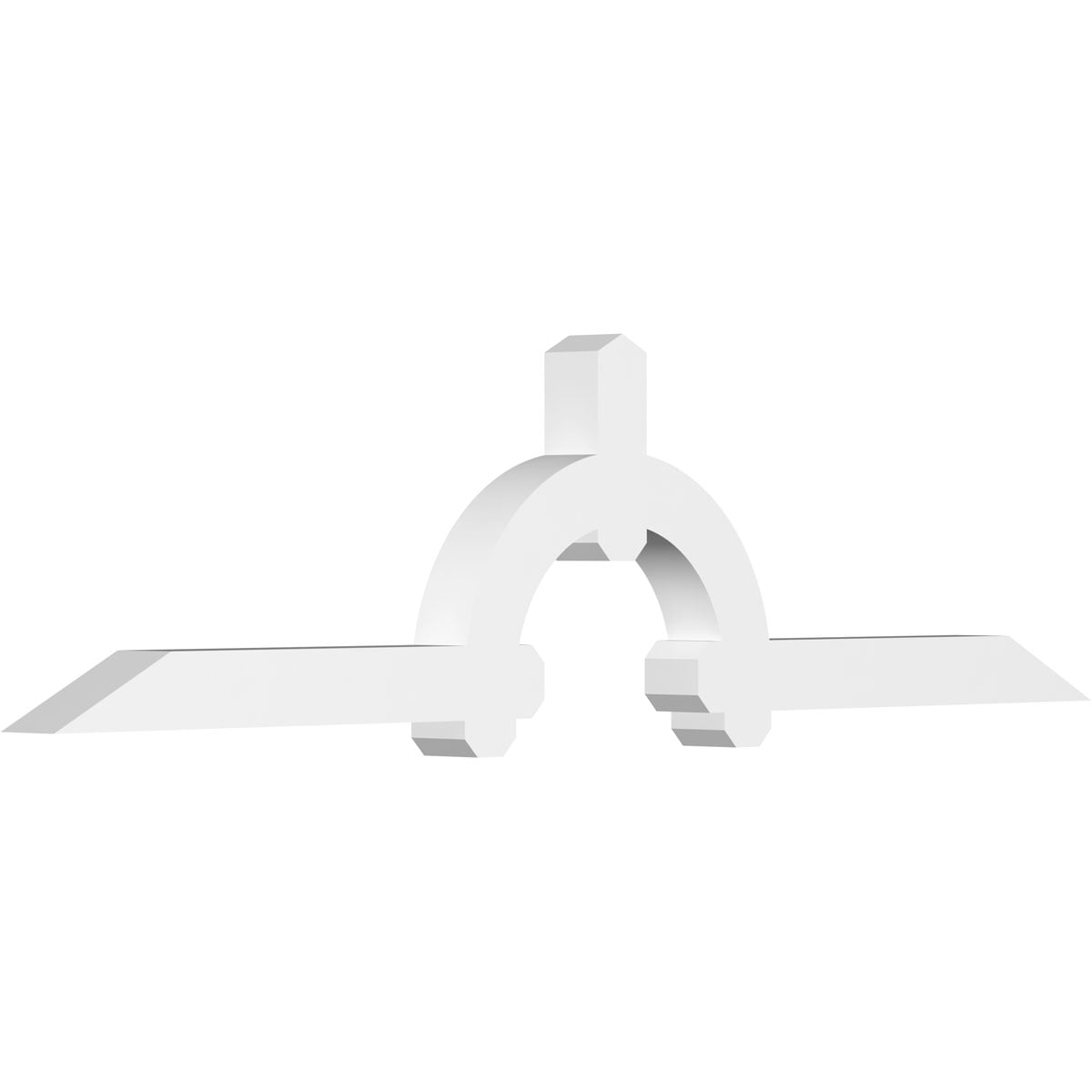 Ekena Millwork GBP084X21X0404ERI00 Ericson White PVC Gable bracket