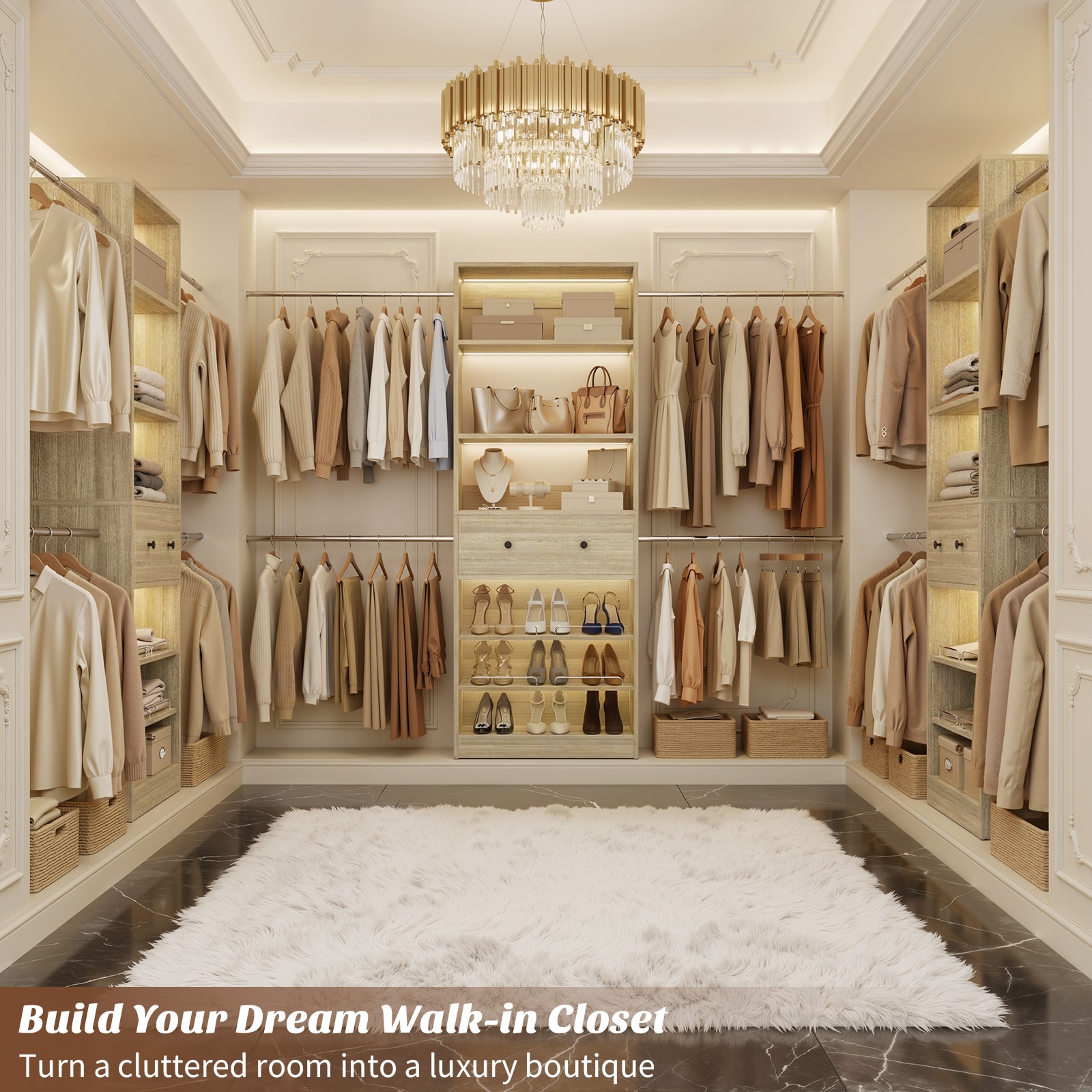 Aheaplus YCG-DCTJY-WO Wood-Closet-Kits - View #3