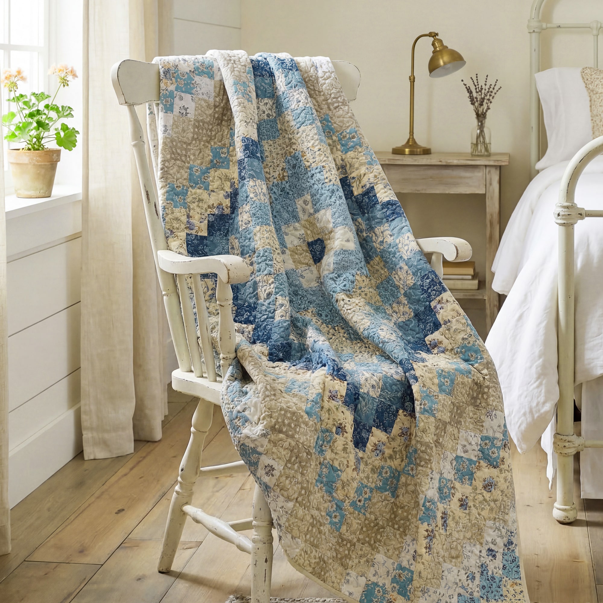 Donna Sharp Blue Diamond 62-in x 50-in Polyester Throw