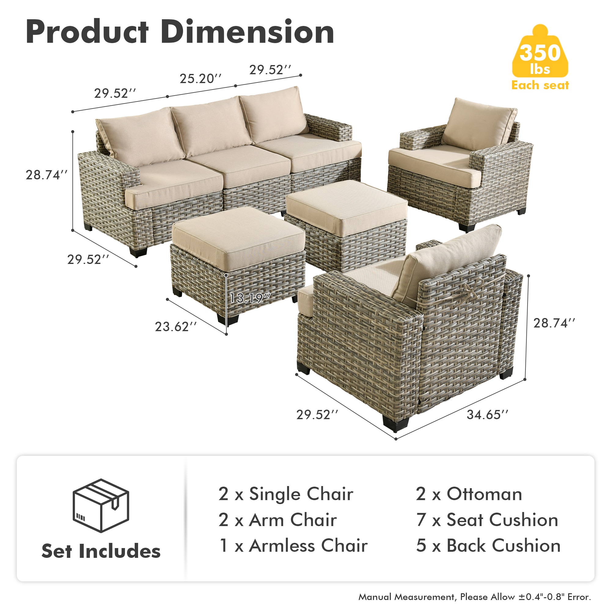 XIZZI XITBS6053 Patio-Conversation-Sets - View #7