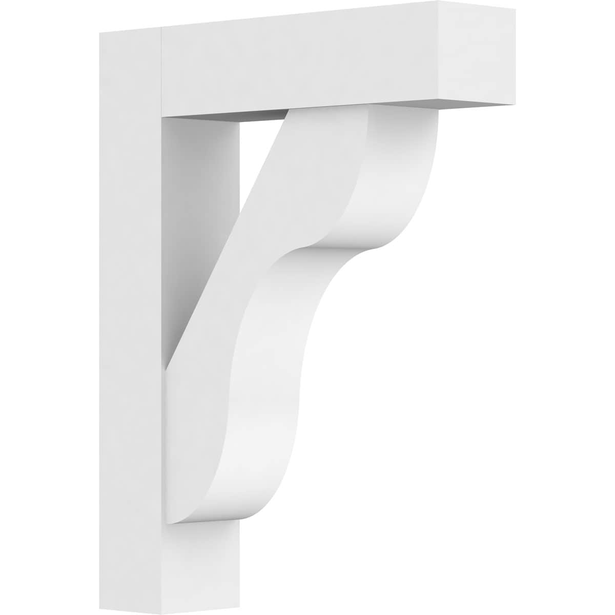Ekena Millwork BKTP05X20X26CAR05 Standard Carmel 5-in x 20-in x 26-in White PVC Standard bracket