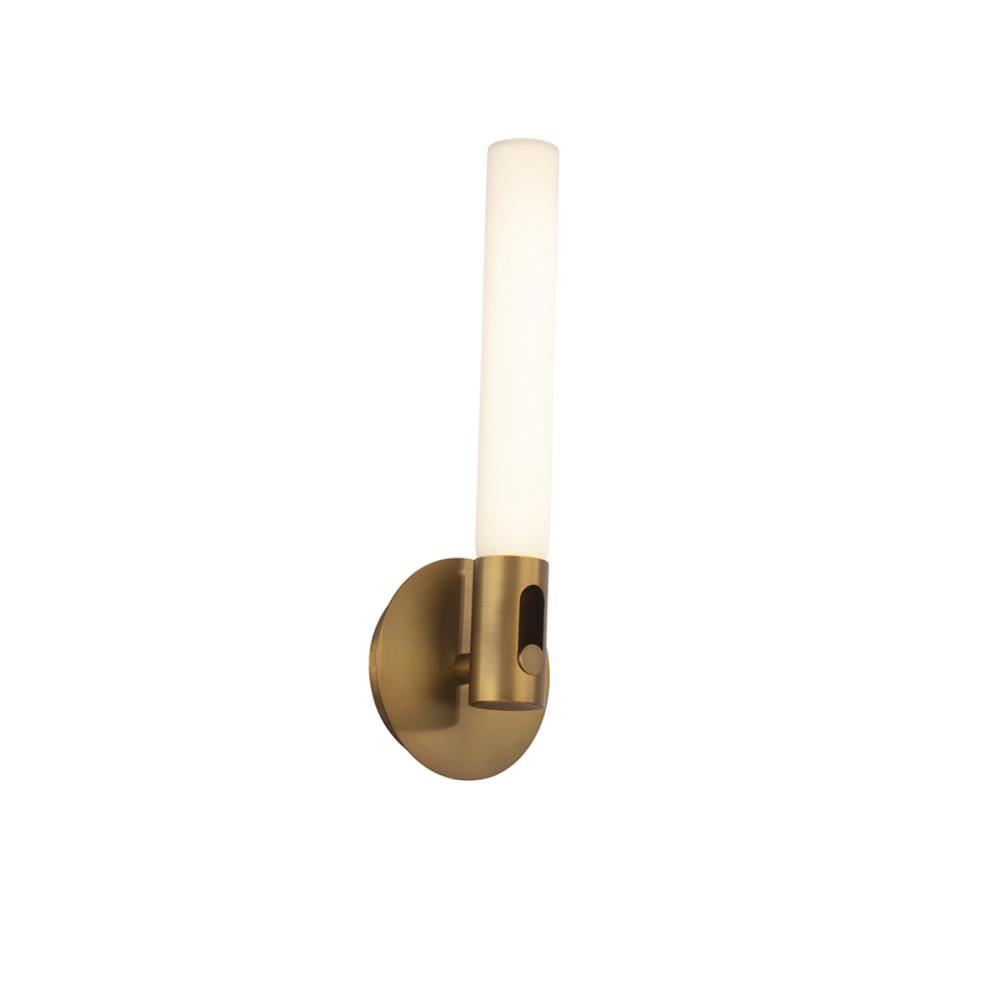 dweLED WS-24016-AB Clare 5.5-in W 1 -Light Brushed Brass Integrated LED Wall Sconce