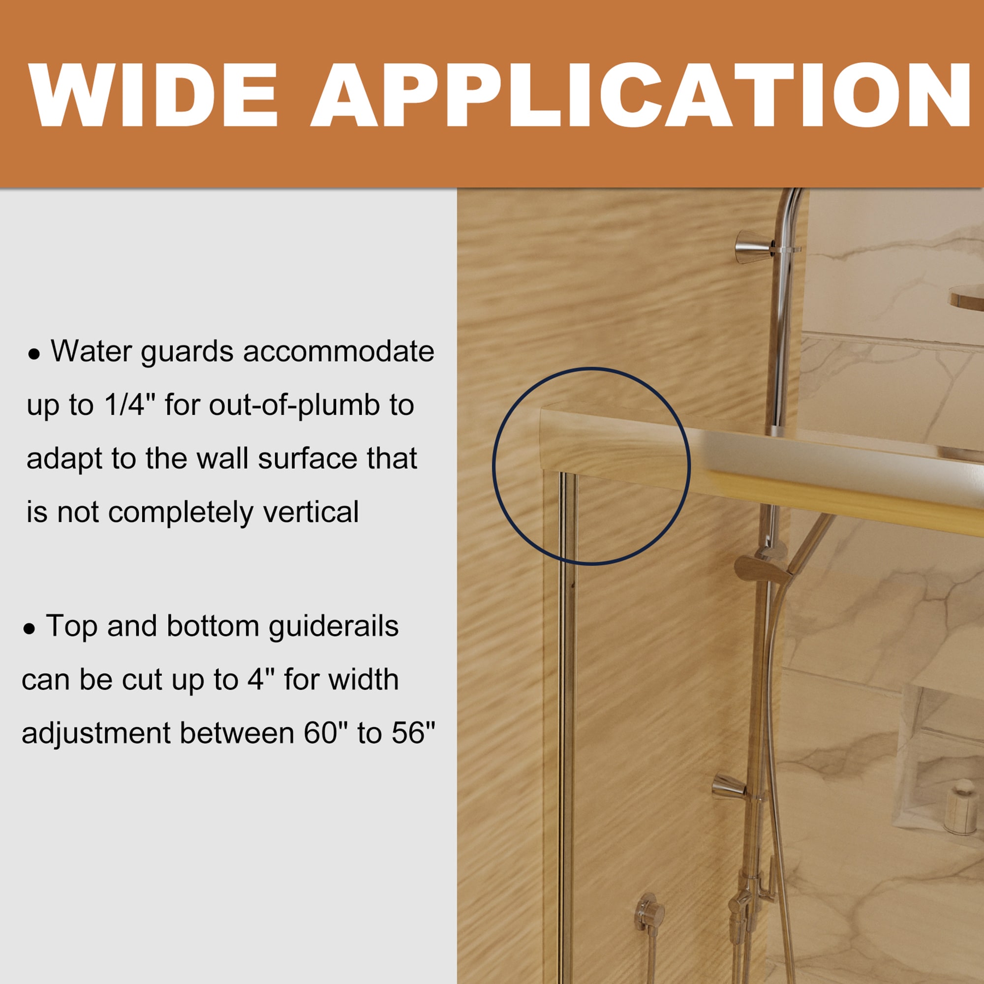 Lordear LD-SEP88BN100 Shower-Doors - View #6