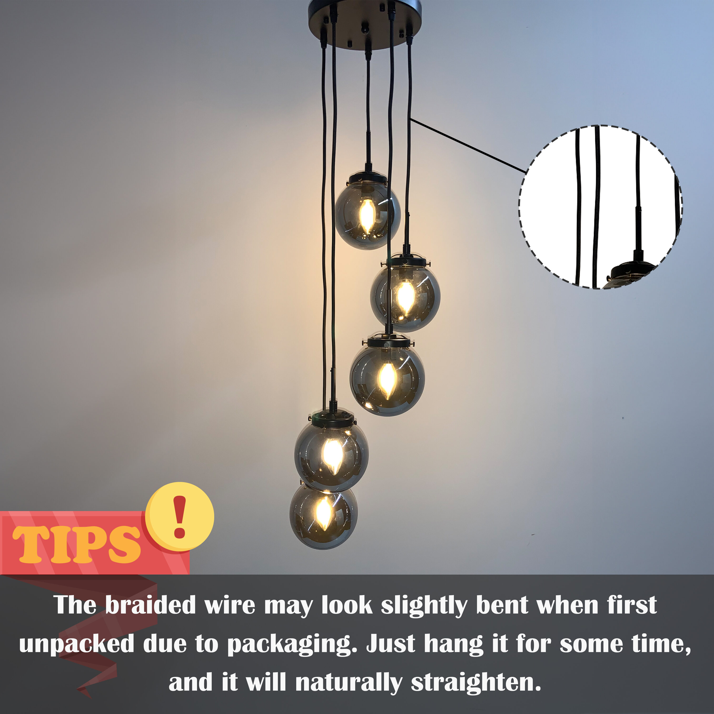 AloaDecor Lighting L7051D32BK01A b090015 - View #7