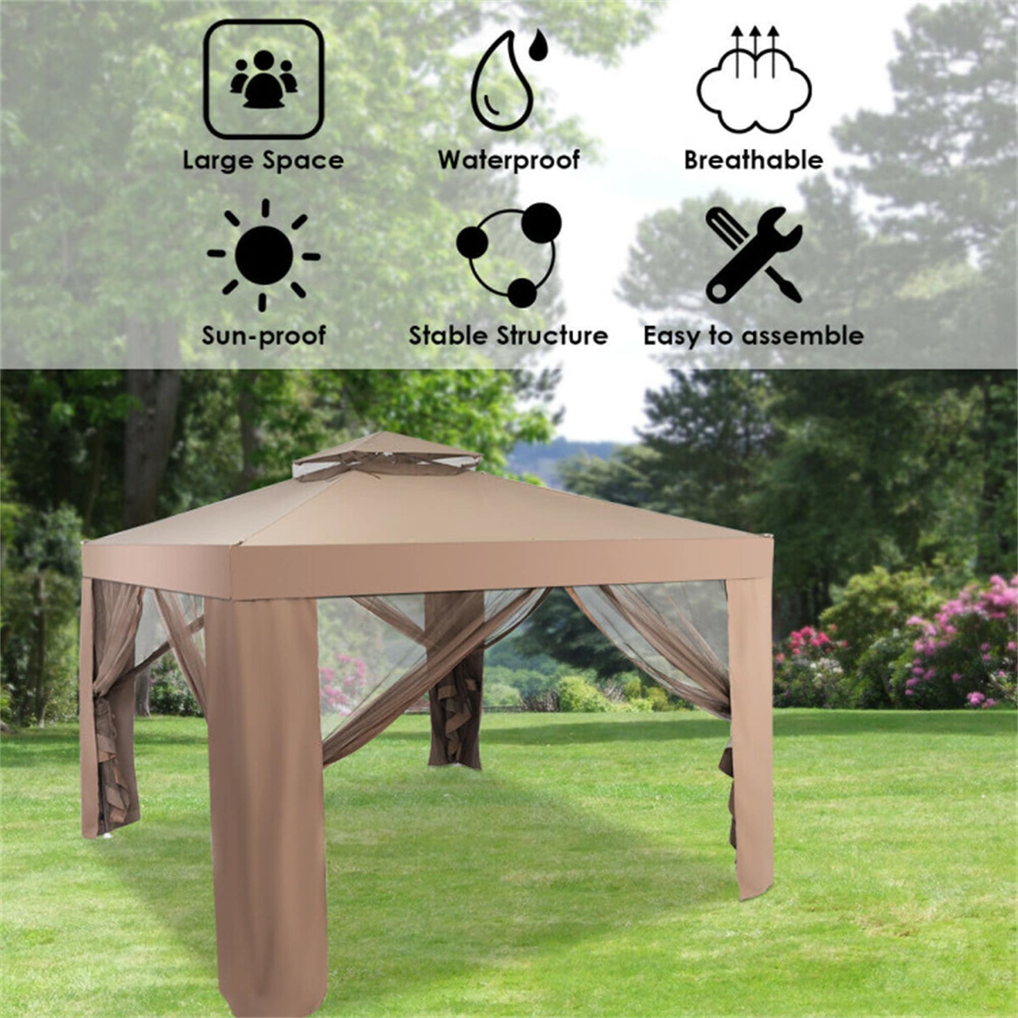 BABOOM BOM-70368-OR Wood-Resin-Gazebos - View #9