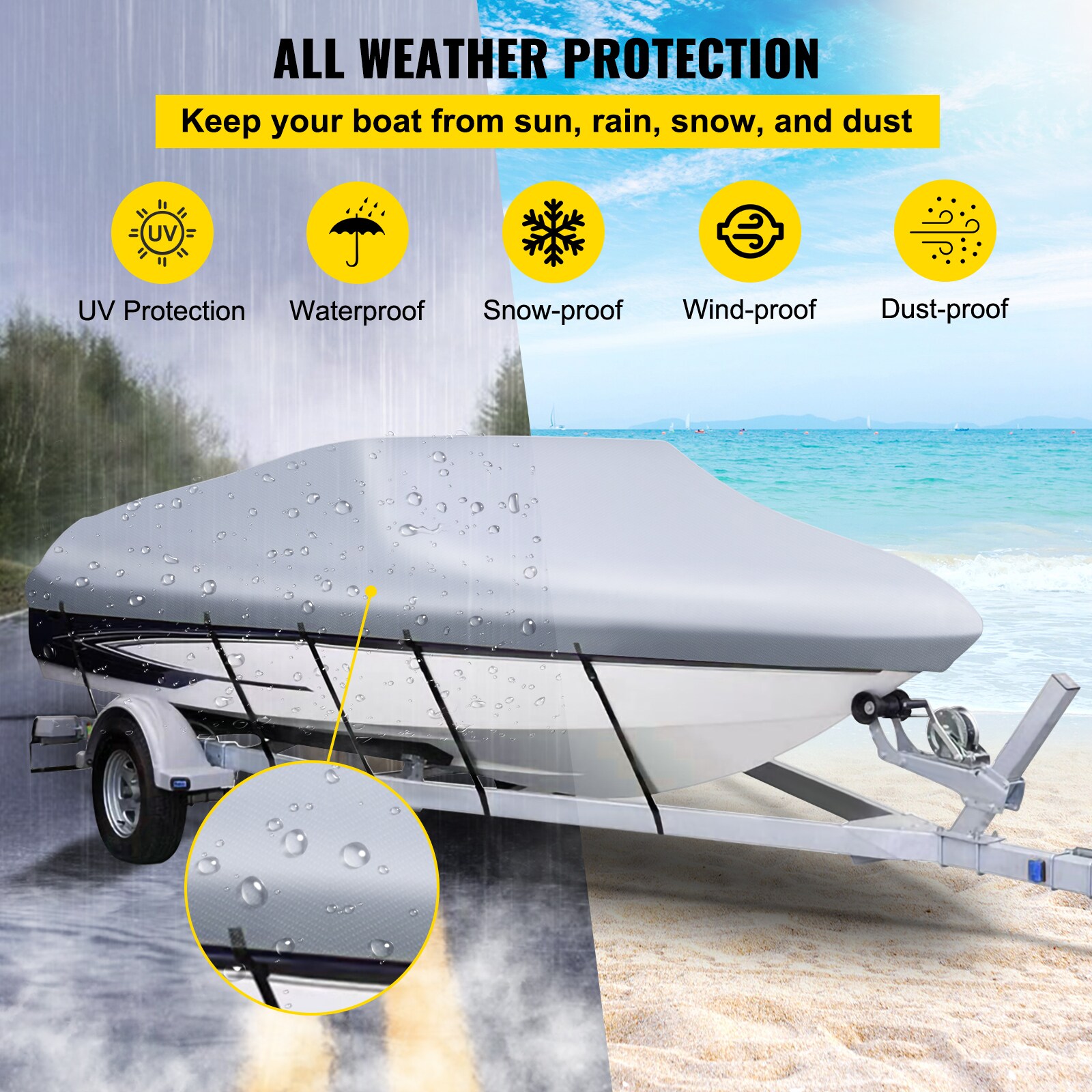 VEVOR YT13-1560600D8K2XV0 Boat-Covers - View #5