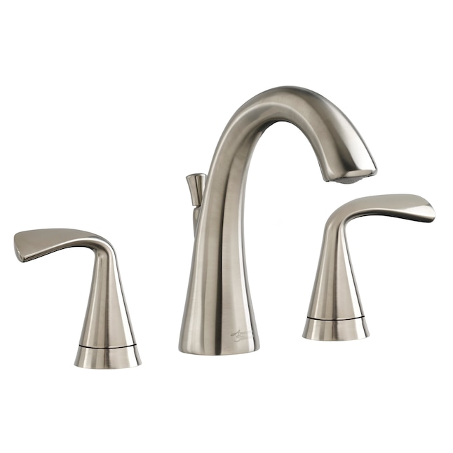 American Standard Fluent Satin Nickel 2 Handle Widespread Watersense Bathroom Sink Faucet With Drain In The Faucets Department At Com - American Standard Bathroom Sink Widespread Faucets