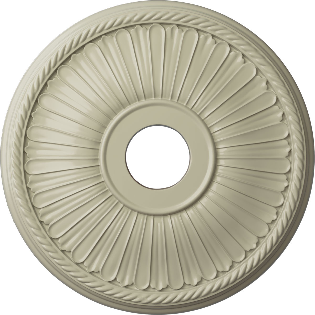 Ekena Millwork CM20BE1CYF Berkshire 20.125-in W x 20.125-in L Painted Clear Yellow Polyurethane Whole Ceiling Medallion