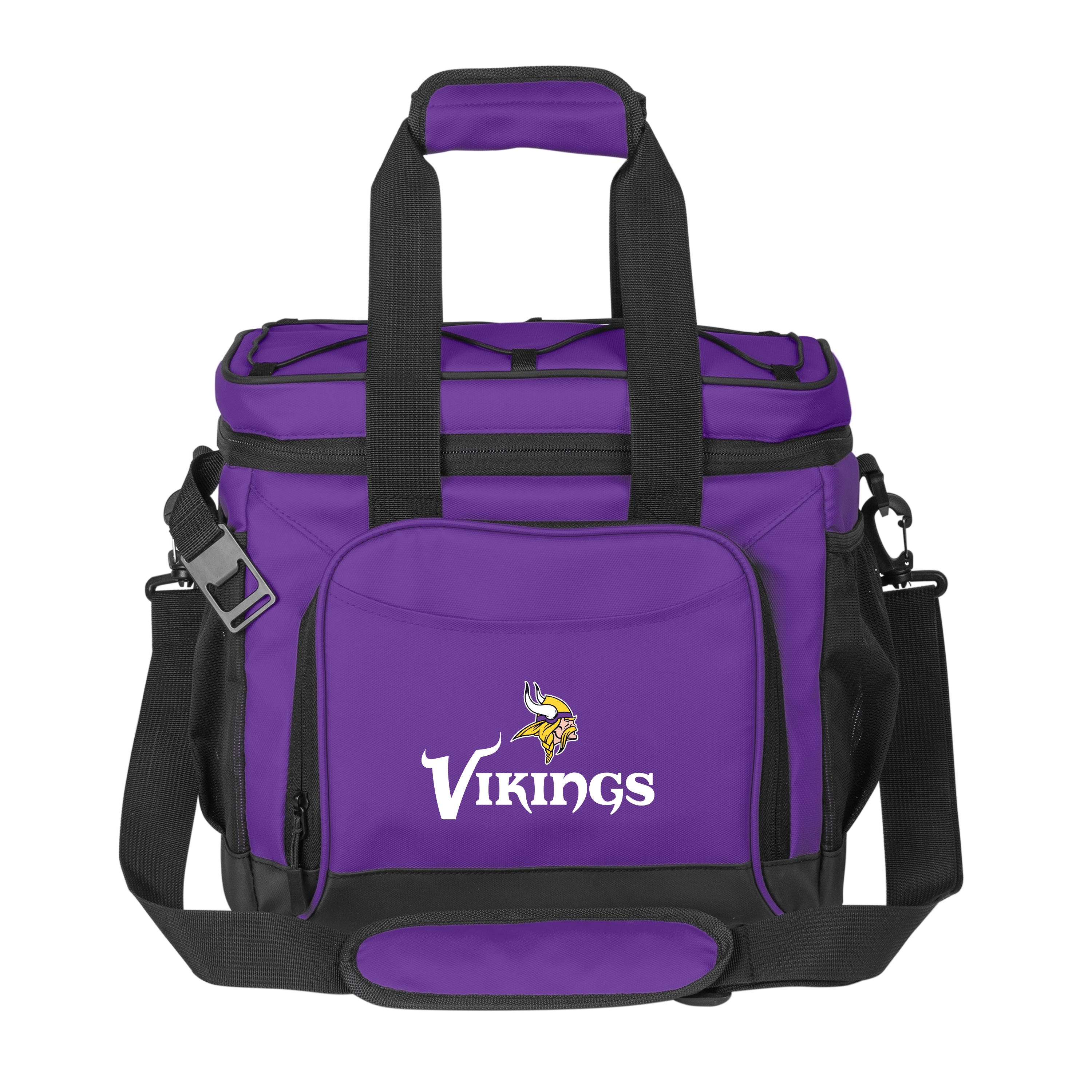 Logo Brands Minnesota Vikings Flex Cooler Purple 24 Cans Soft Insulated Bag cooler