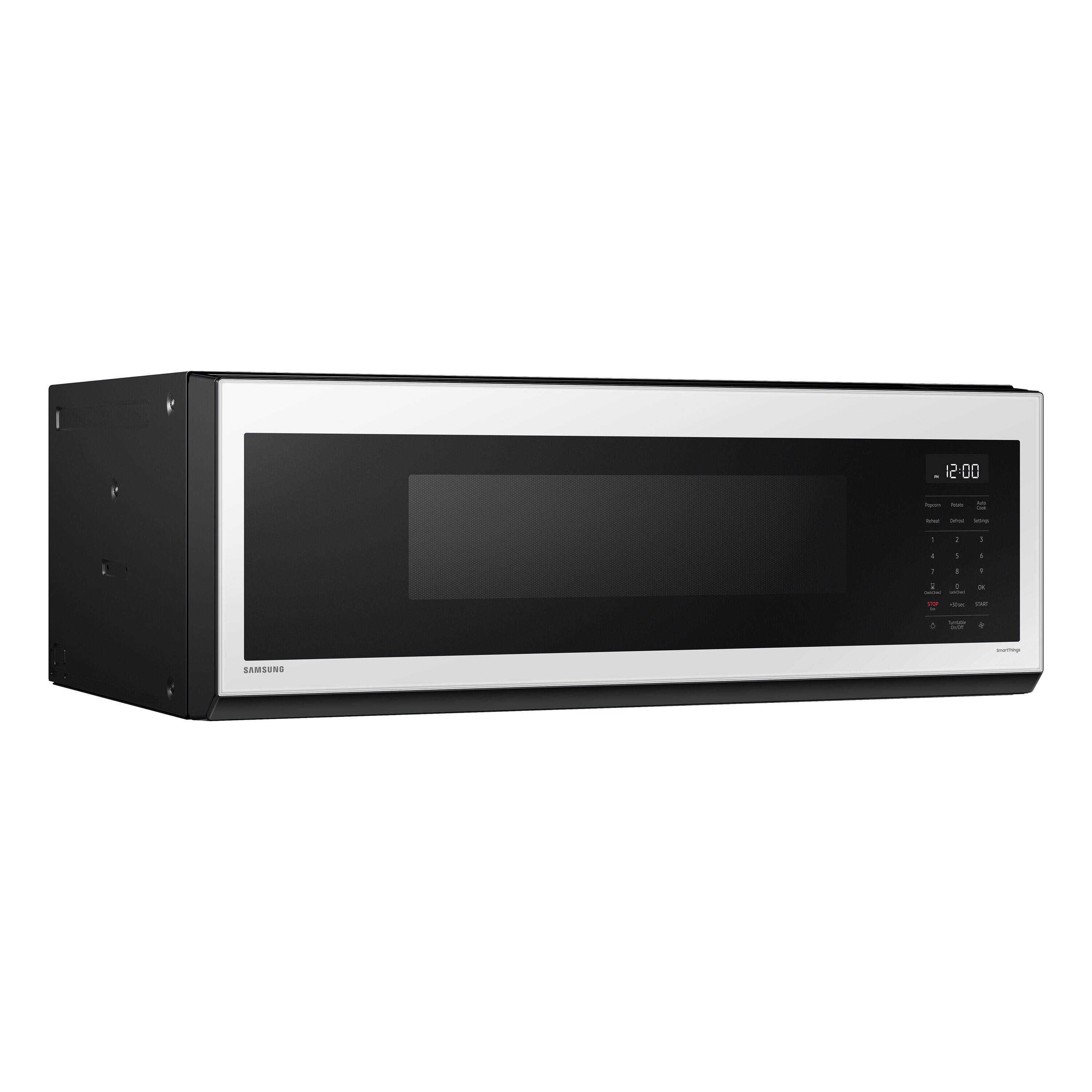 Samsung - 1.1 Cu. ft. Smart Slim Over-the-range Microwave with 400 CFM Hood Ventilation, Wi-Fi & Voice Control - Stainless Steel