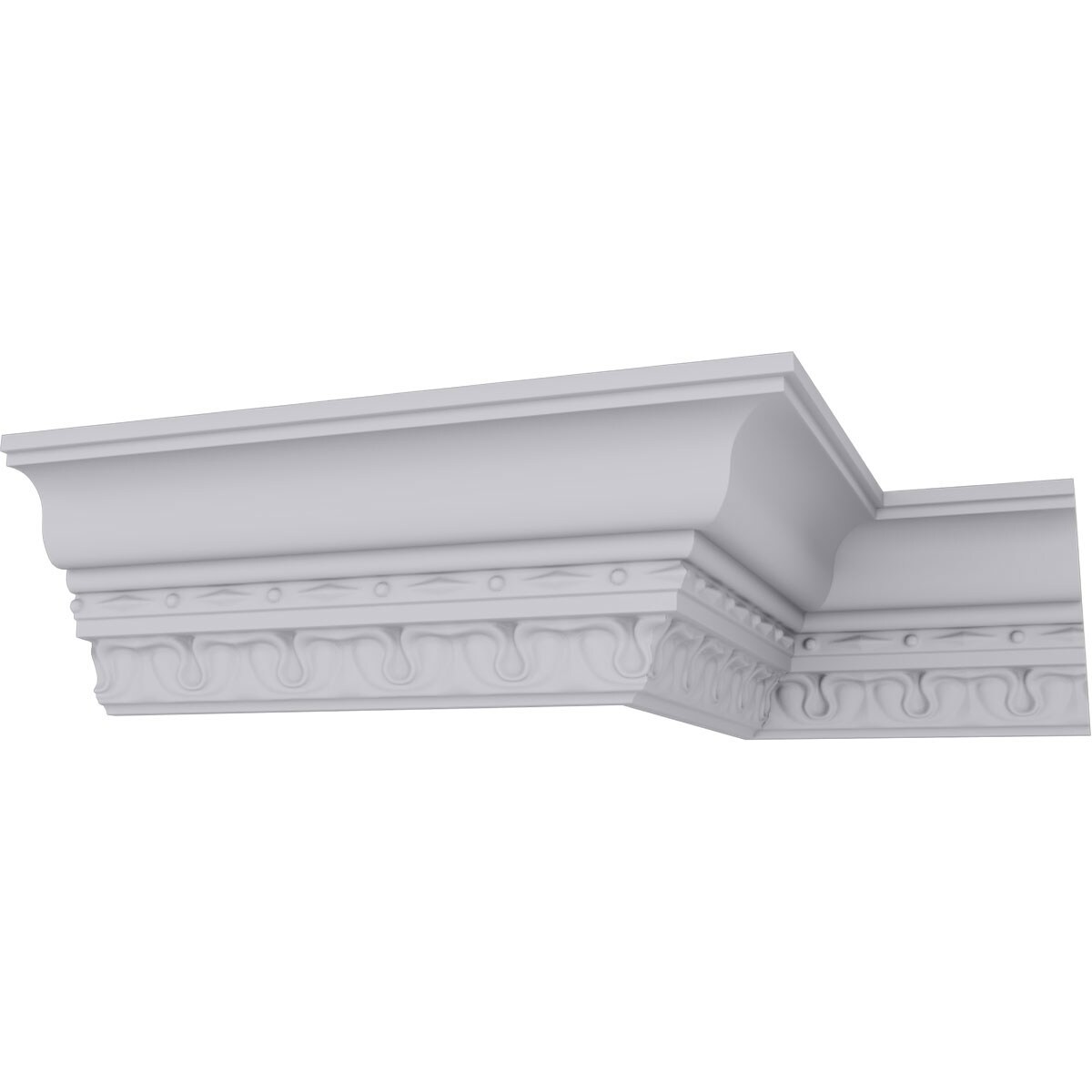 Ekena Millwork MLD04X03X05LS 3-1/4-in T x 5-1/8-in W x 7-ft 10-1/2-in L Primed Urethane Crown Moulding