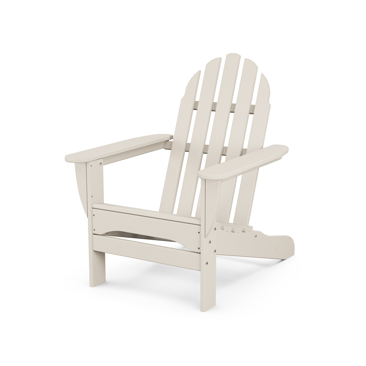 POLYWOOD Classic Adirondack Sand Hdpe Frame Stationary Adirondack Chair   65972570 