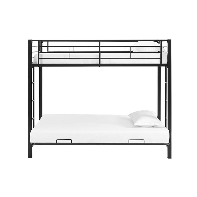 Twin Over Futon Bunk Bed At, Walker Edison Twin Over Futon Metal Bunk Bed