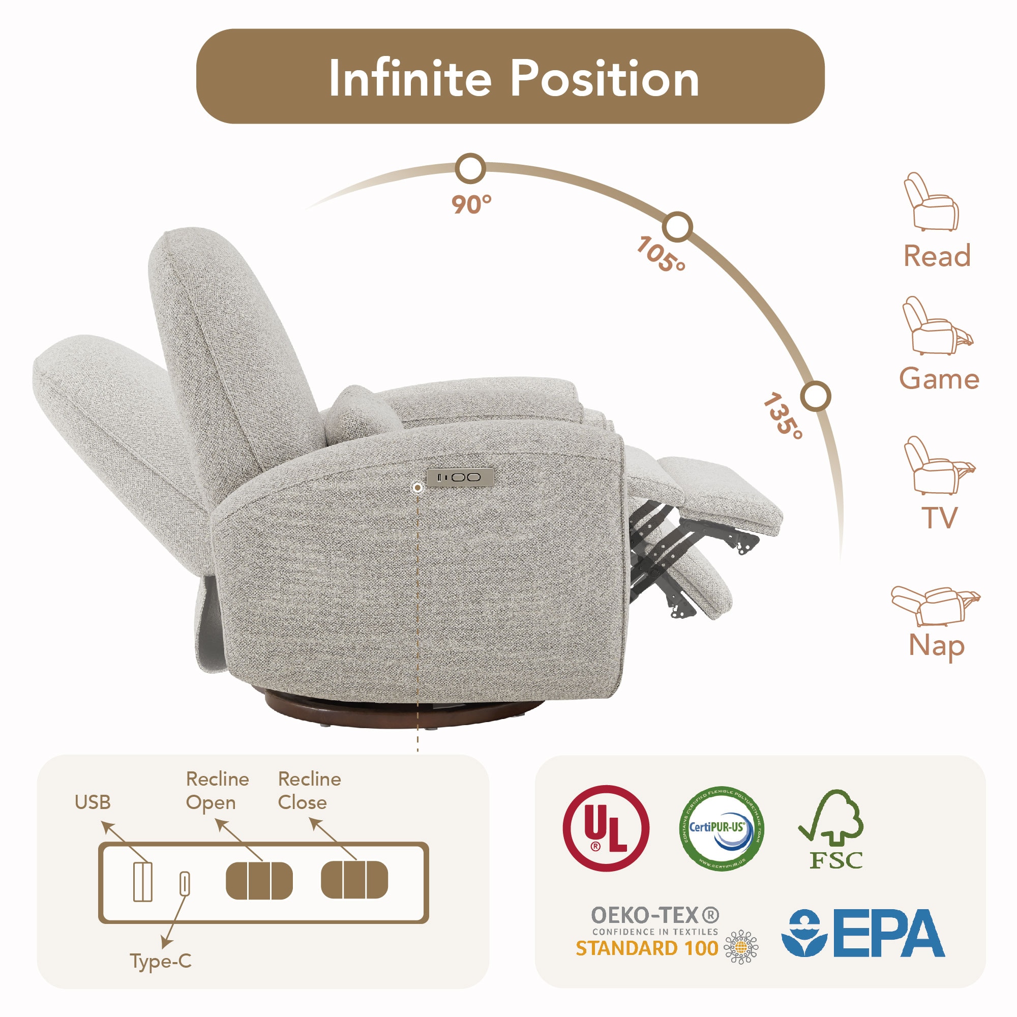 Circle 55 LSME7A001-A0405500 recliners - View #4