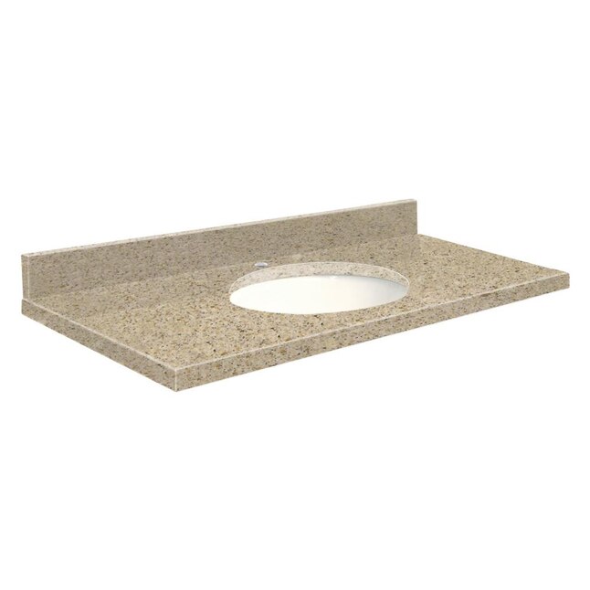 Transolid 31-in Sorrento Coast Quartz Single Sink Bathroom Vanity Top Transolid 31-in Sorrento Coast Quartz Single Sink Bathroom Vanity Top