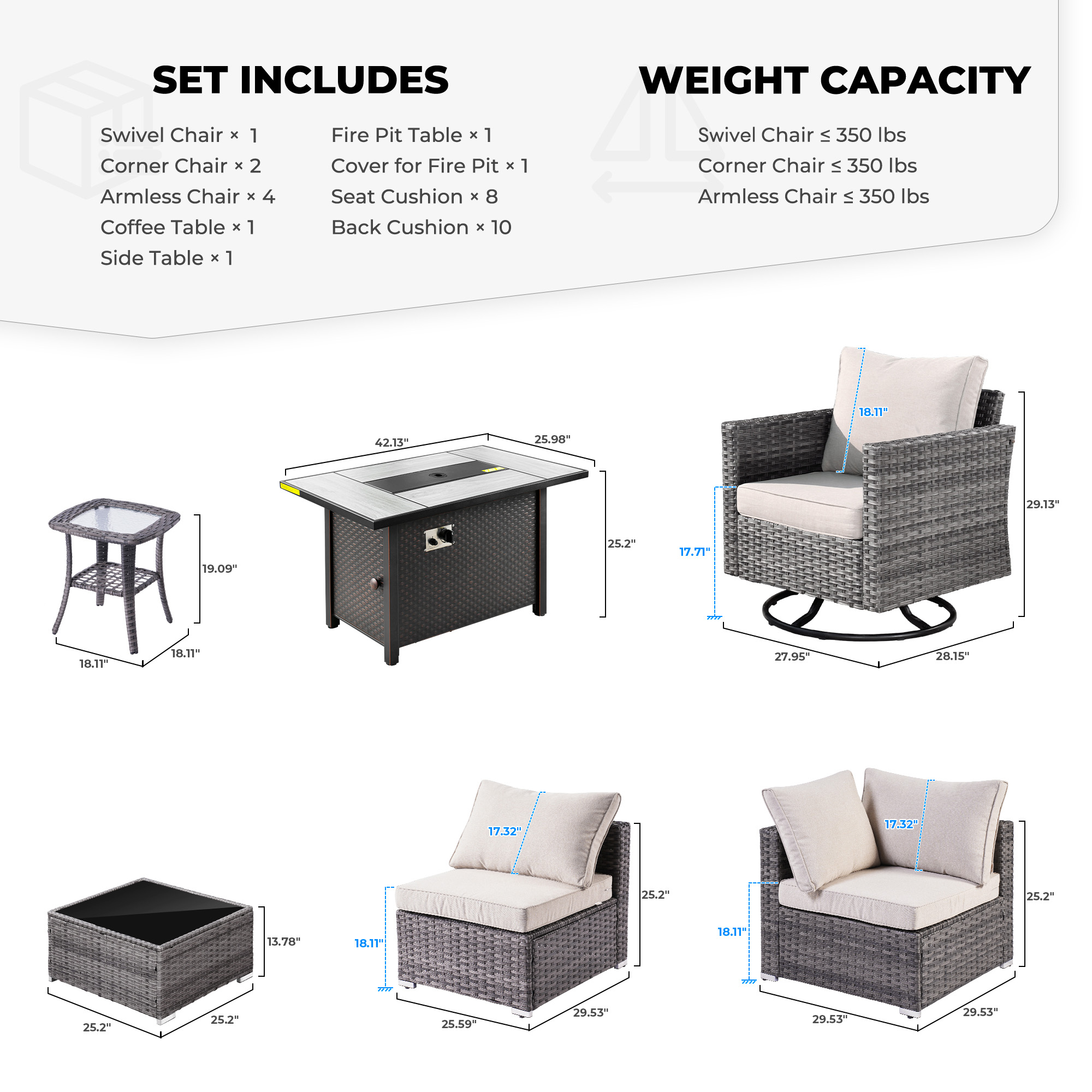 weaxty DCFP03RRS6010 Patio-Conversation-Sets - View #8