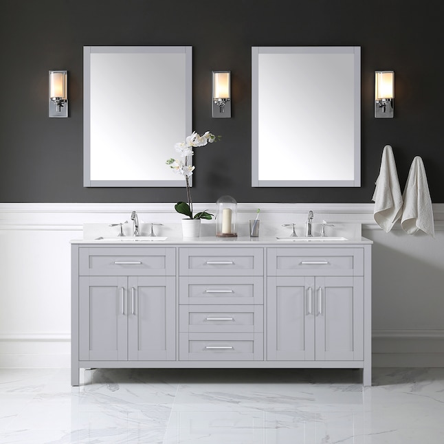 Ove Decors Tahoe 72 In Dove Gray, How Big Should A Mirror Be Over 72 Inch Vanity