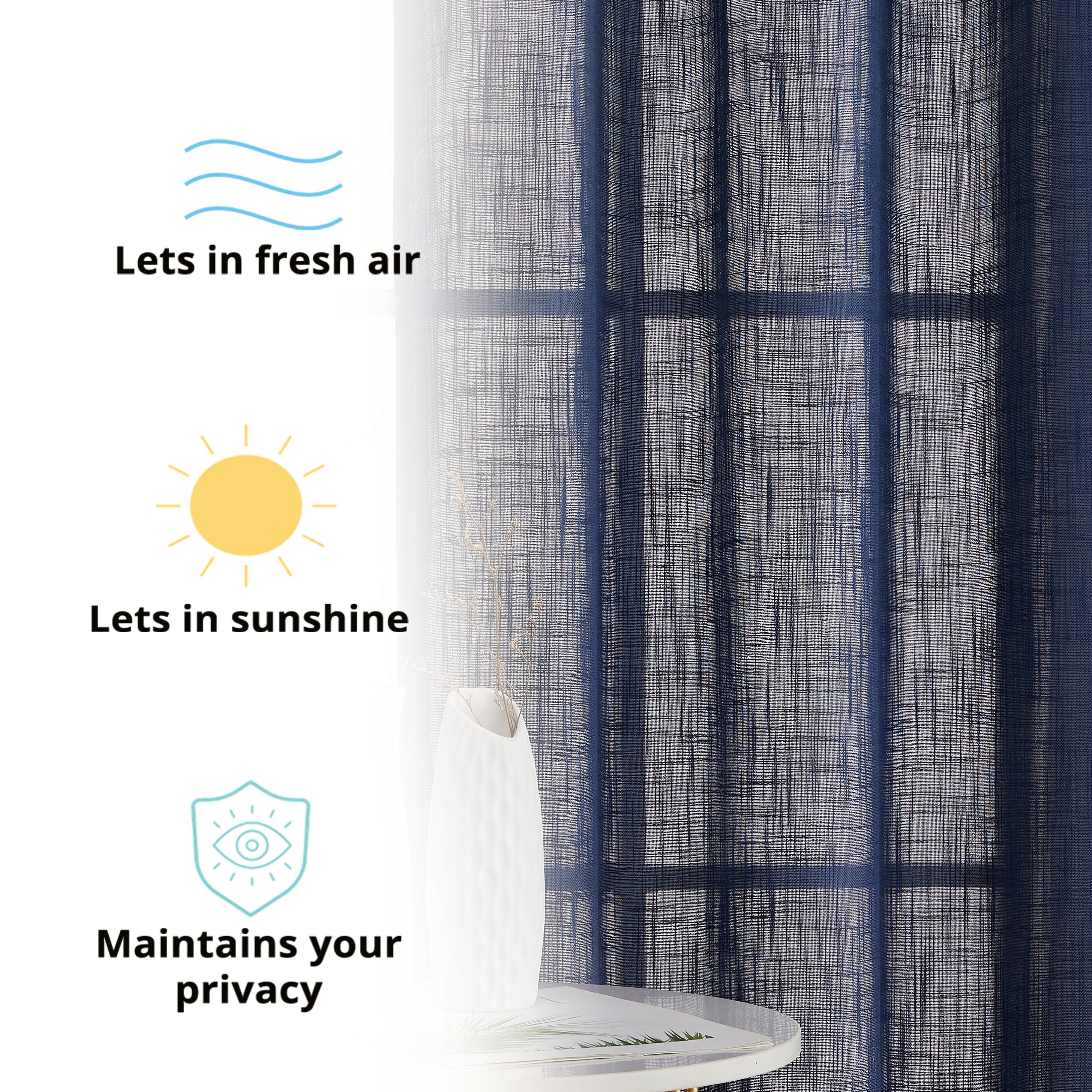 HLC.me ABY-FXLNGR-NVY72 curtains - View #3