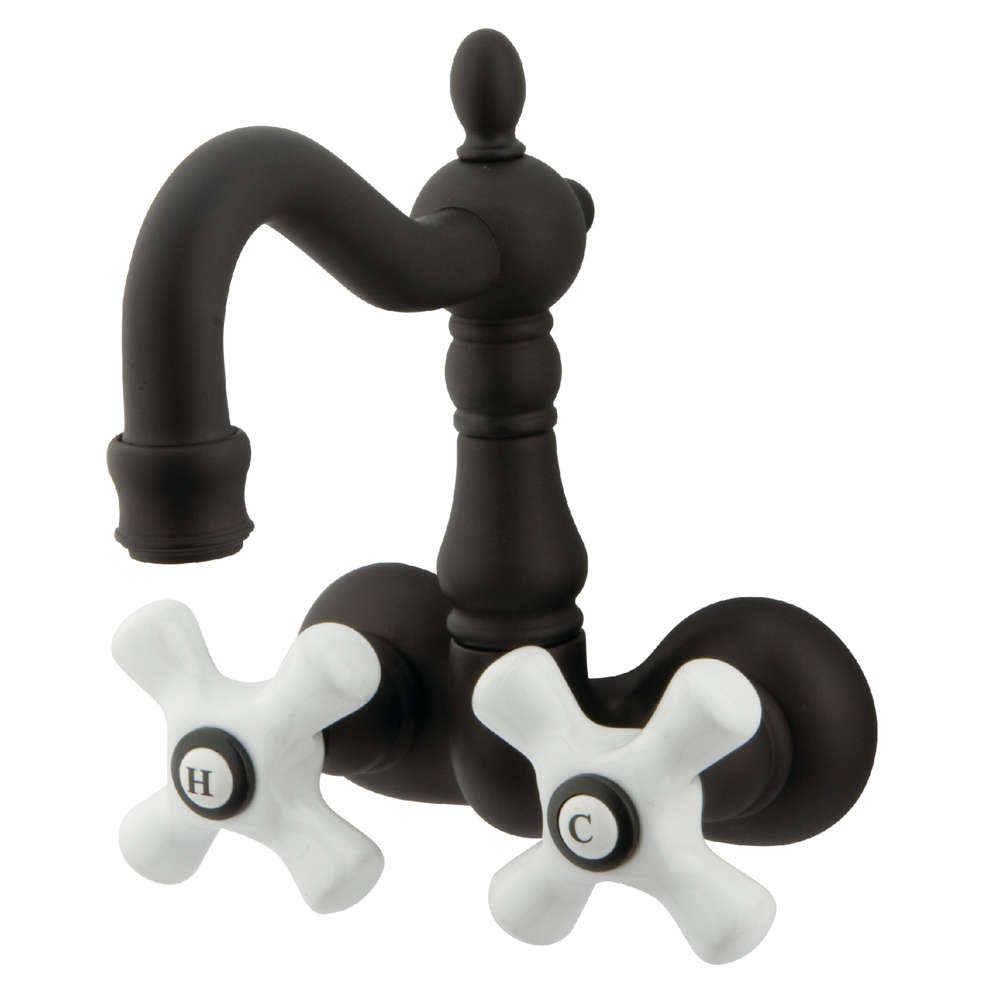 Kingston Brass WLCC1079T5 Vintage Oil-rubbed bronze 2-handle Wall-mount High-arc Bathtub Faucet ( Valve Included )