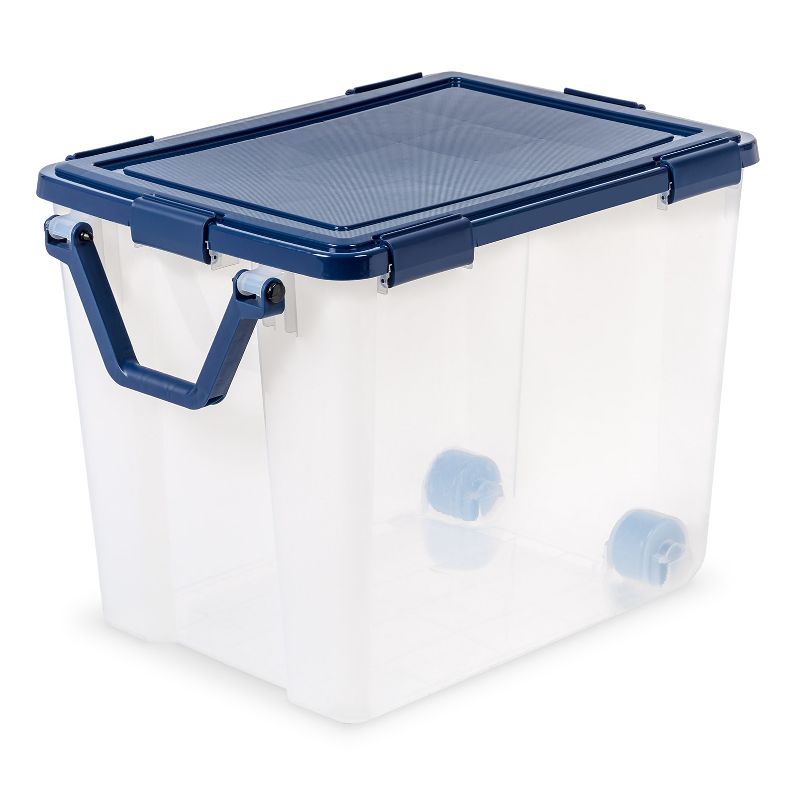 123 Quart Large Plastic Storage Bins Waterproof, Utility Tote Organizing  Container Box with Buckle Down Lid, Collapsible Clear Storage Box, for Toys