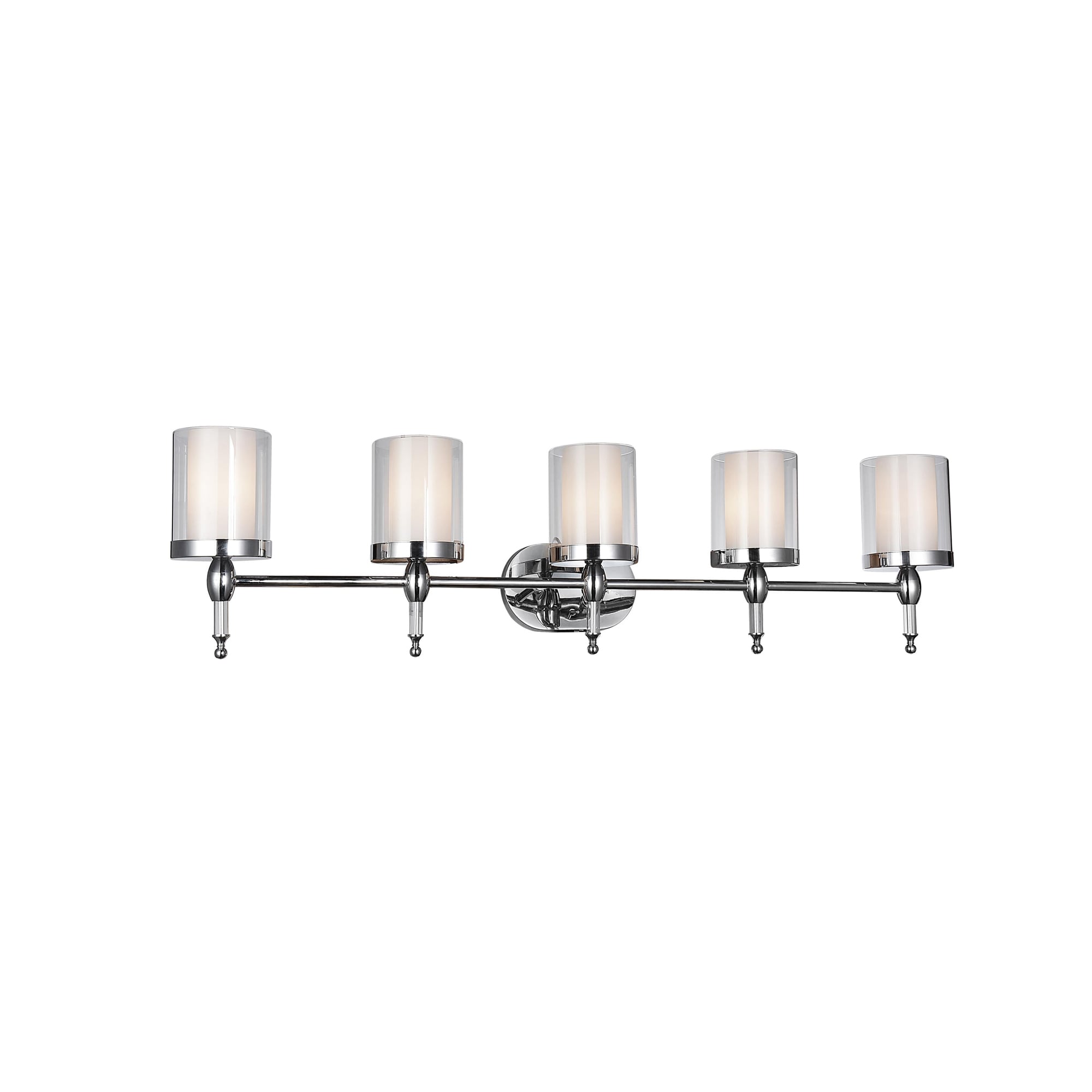 CWI Lighting 9851W43-5-601 Maybelle 43-in 5-Light Chrome LED Modern/Contemporary Vanity Light