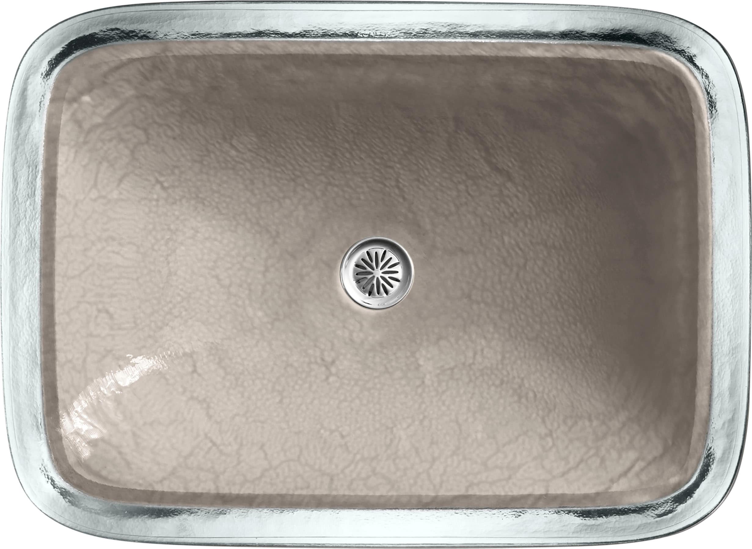 KOHLER 2773-G3-B11 Inia Glass Drop-in Rectangular Traditional Opaque Doe Bathroom Sink ( 20.625-Inches x 14.9375-Inches )