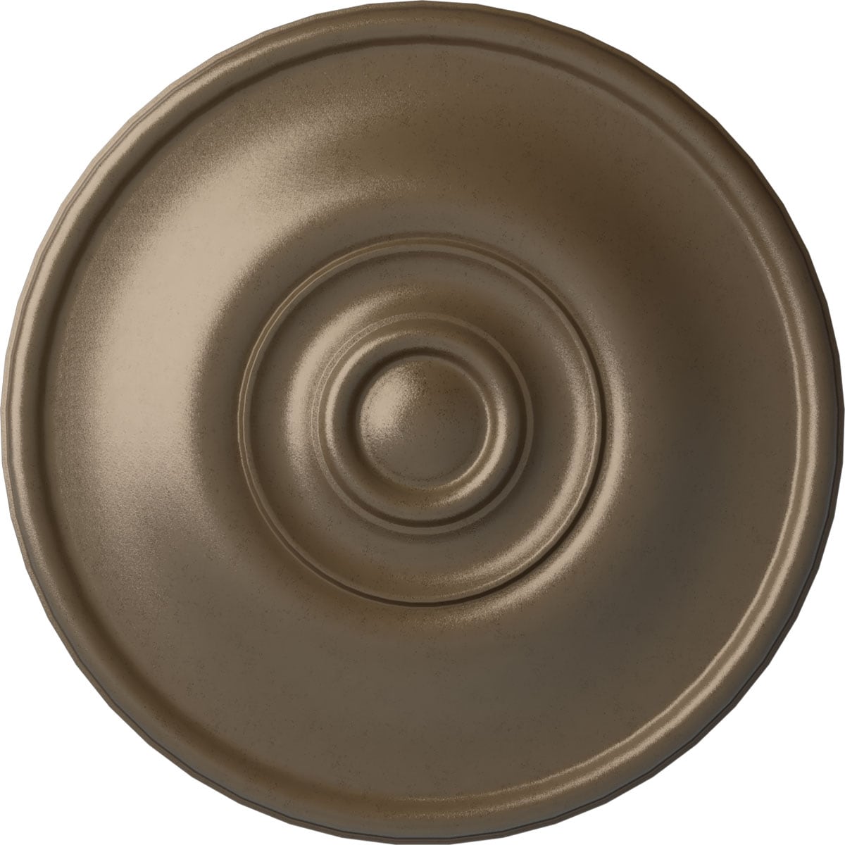 Ekena Millwork CM12JEWSS Jefferson 11.75-in W x 11.75-in L Painted Warm Silver Polyurethane Whole Ceiling Medallion