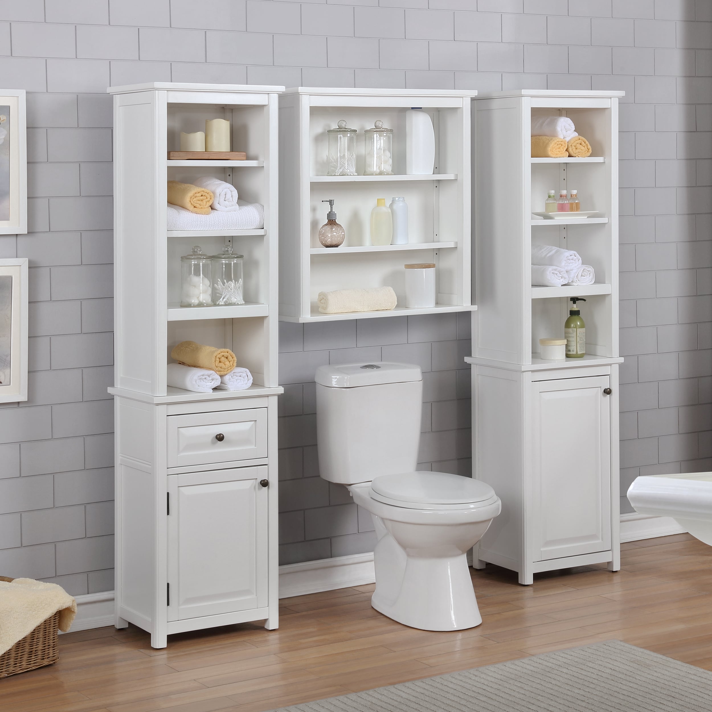 Alaterre Furniture ANVA7778WH Linen-Cabinets - View #5