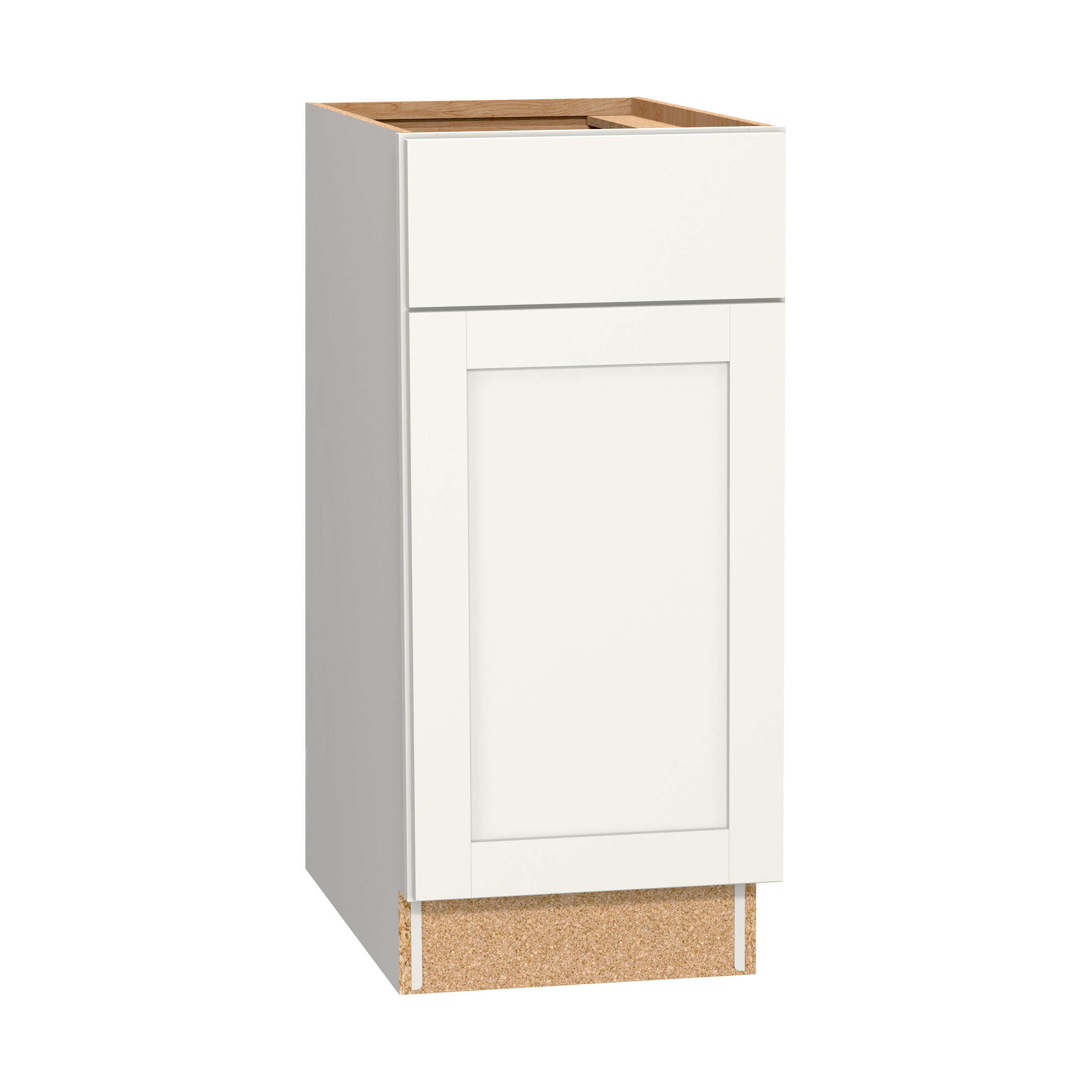 Diamond NOW G10 B15R Arcadia 15-in W x 35-in H x 23.75-in D White Base Fully assembled Cabinet ( Recessed panel Shaker )