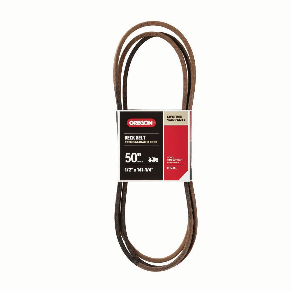 Oregon R-15-143 Replacement Belt 1/2 x 141-1/4 for 50 Deck Riding Mowers, Fits Toro TimeCutter