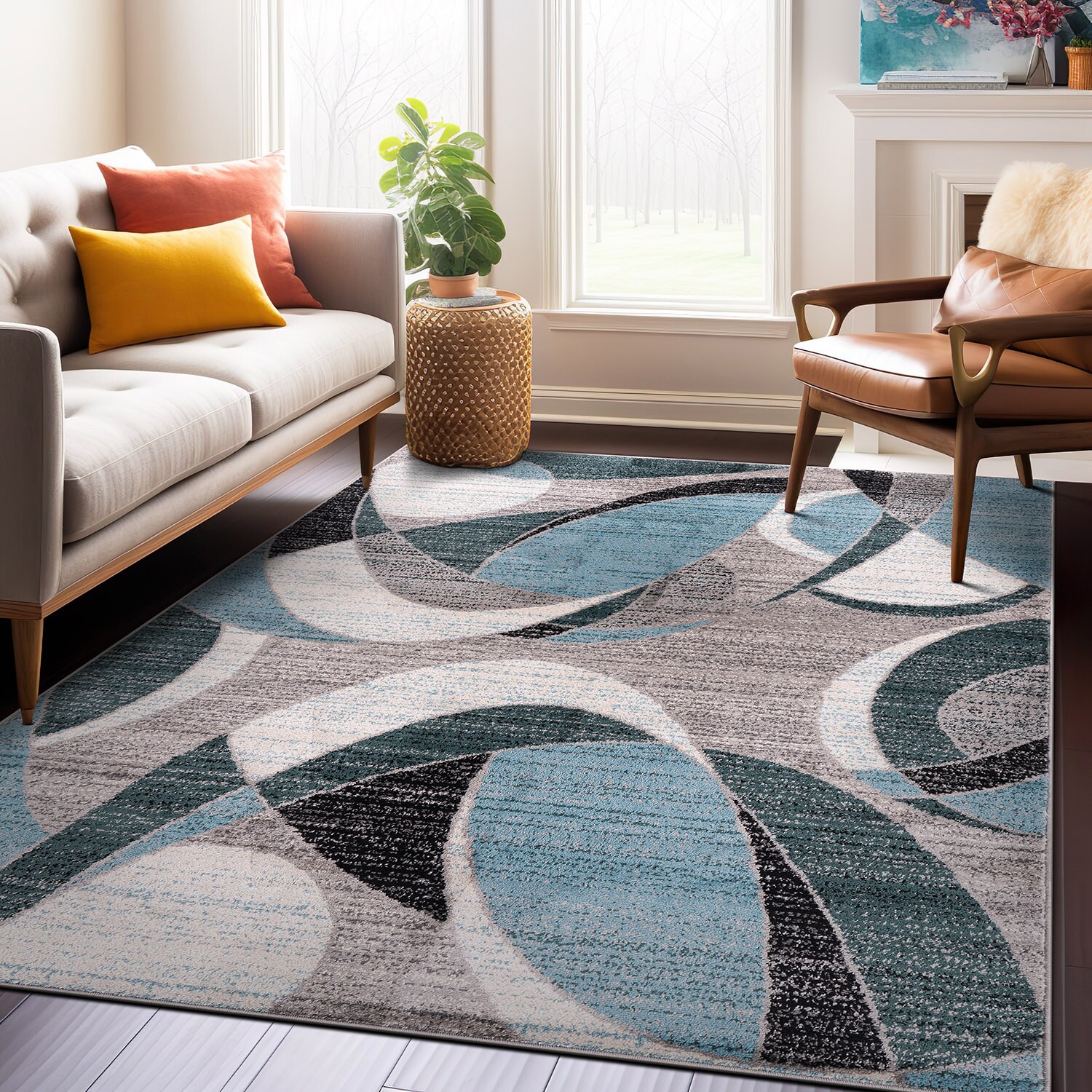 World Rug Gallery 393BLUE8X10 rugs - View #2