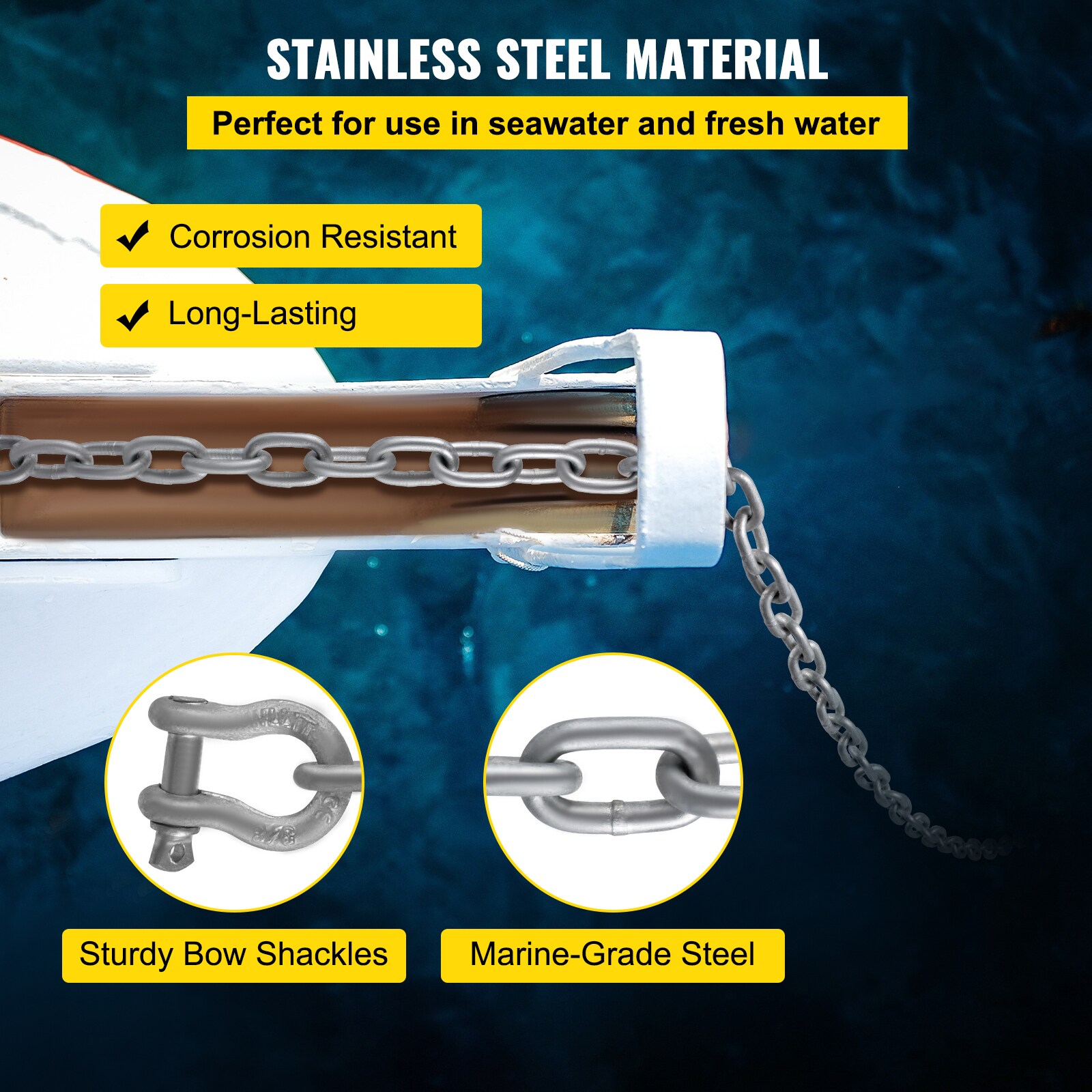 VEVOR MLDXML10FT516QZHEV0 Chain-Cable-By-The-Foot - View #8