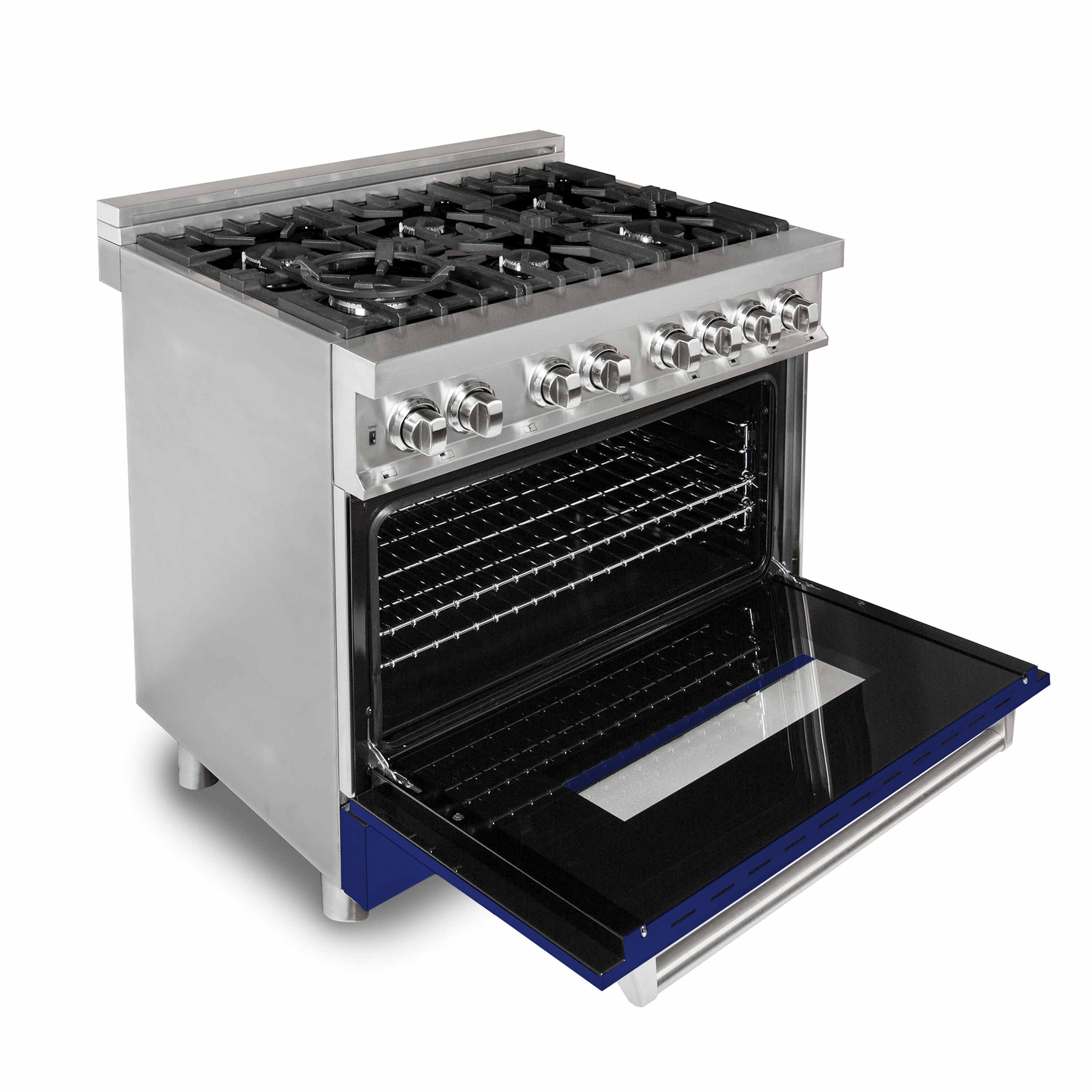 Vertical 6 burners electric stove with oven stainless steel body