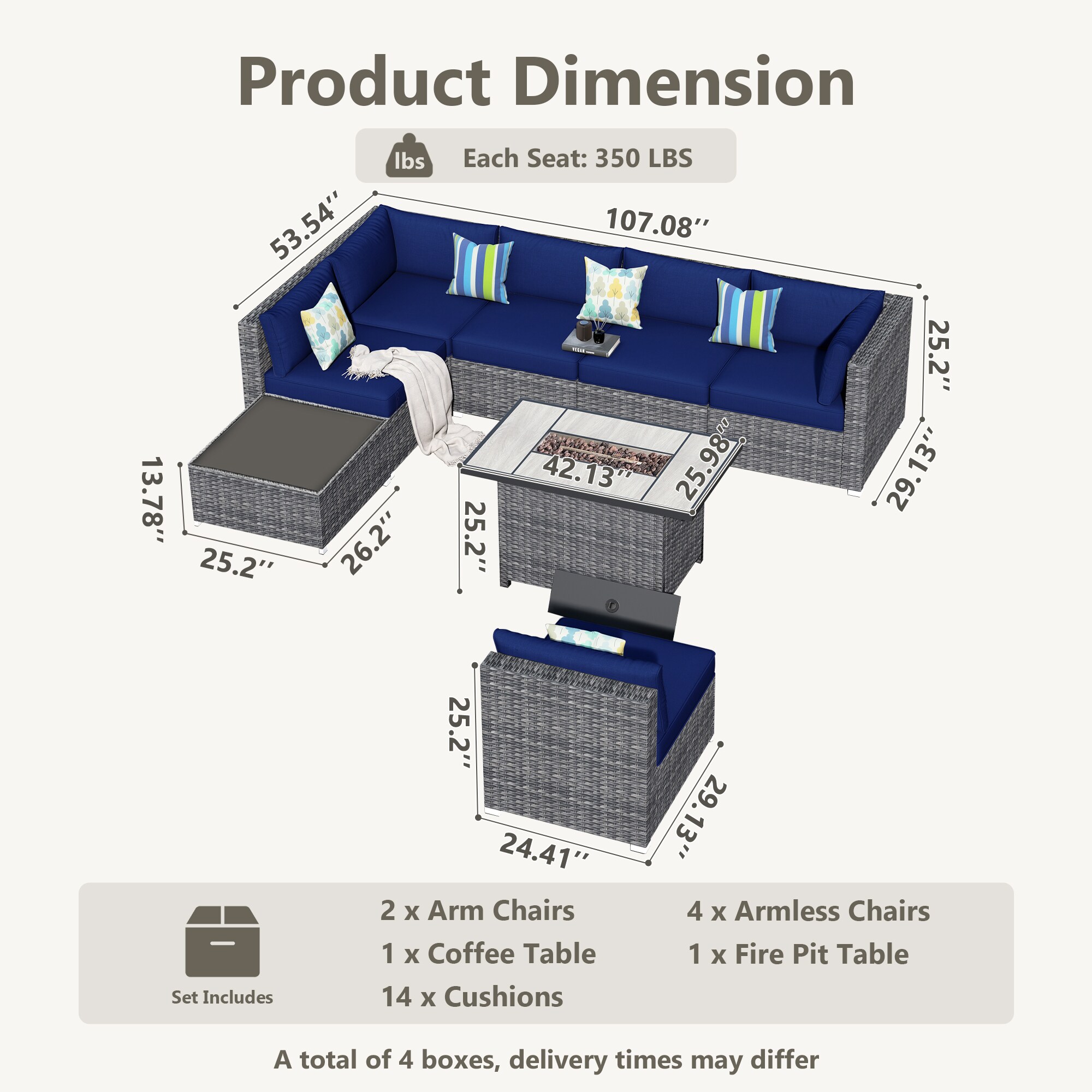 Pouuin SRFPHOP7-7-BOX3 Patio-Conversation-Sets - View #8