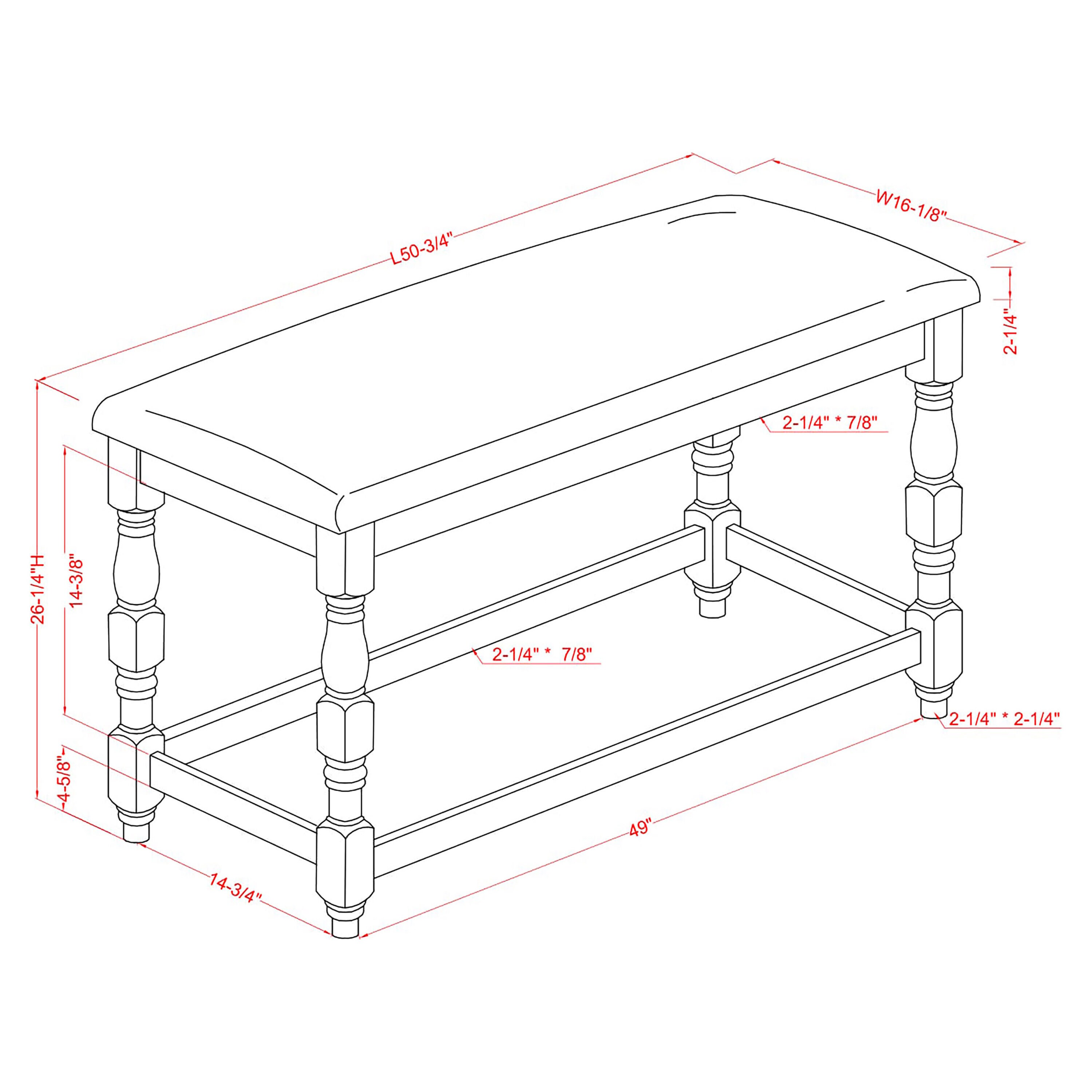 Furniture of America IDF-3979DG-PBN Dining-Benches - View #8