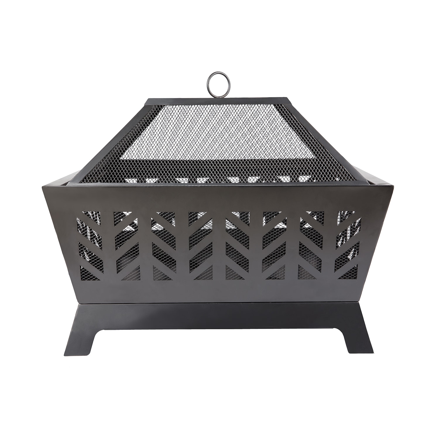 CASAINC 26-in W Black Iron Wood-Burning Fire Pit in the Wood-Burning ...