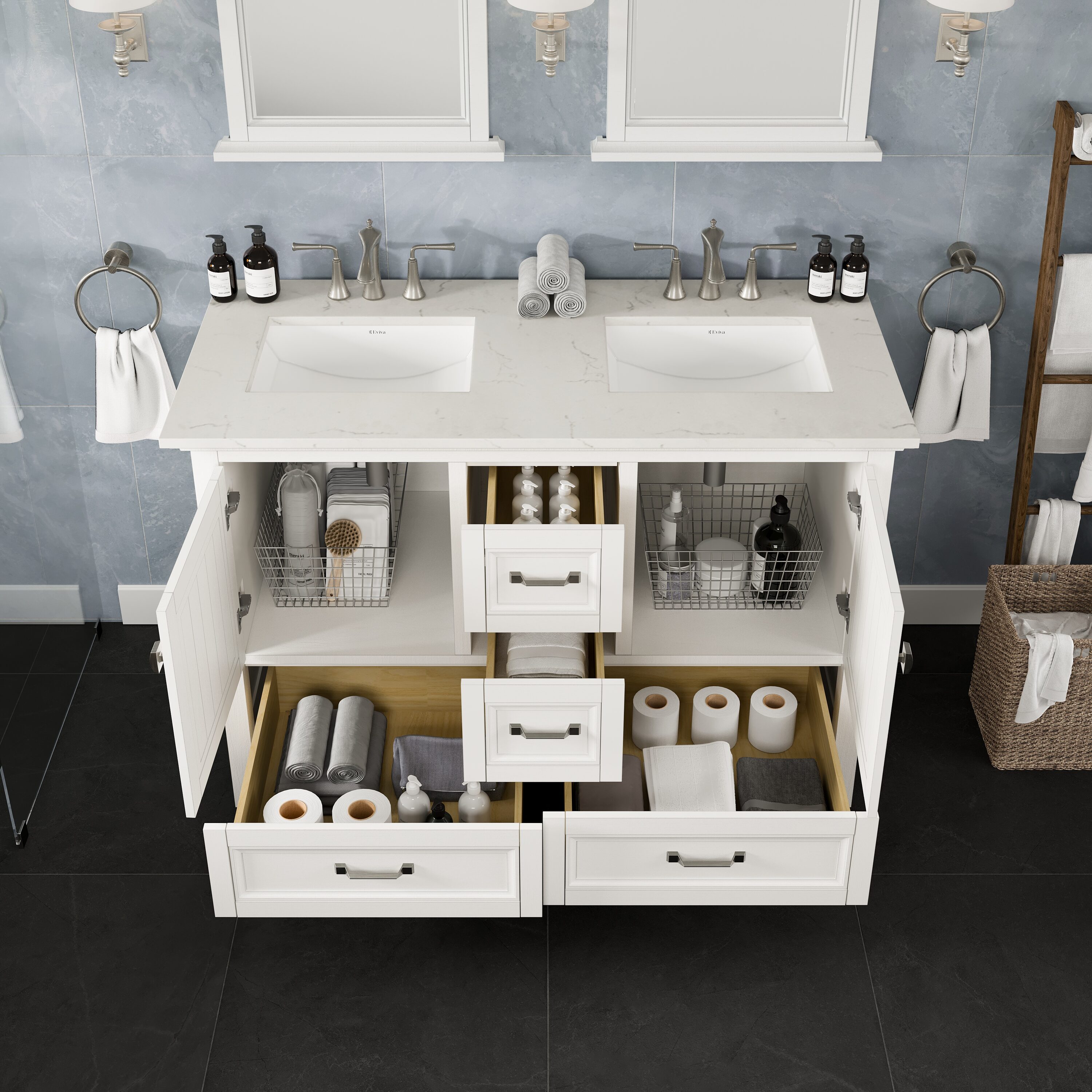 Eviva EVVN612-48WH-DS Bath-Vanity-Combo - View #4