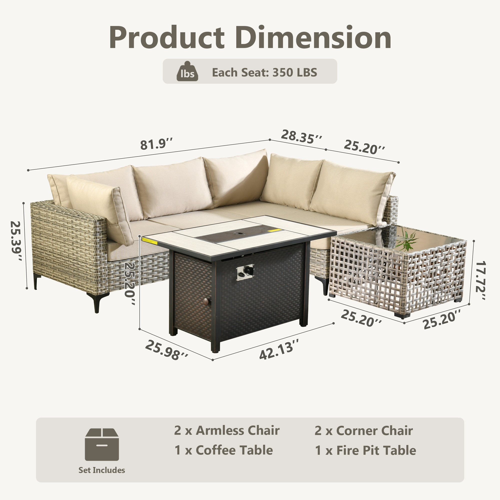 Pouuin CFPSKT605 Patio-Sofas-Daybeds - View #2