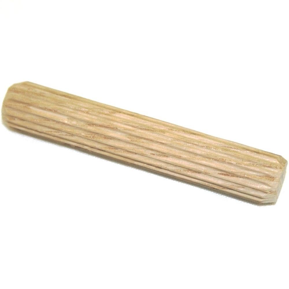 BokWin 400 Pack Wooden Dowel Pins 6mm 8mm 10mm (Approx 1/4 5/16 3/8)  Wood Fluted Dowels Rods Kiln Dried Fluted and Beveled, Hardwood Crafts  Dowel