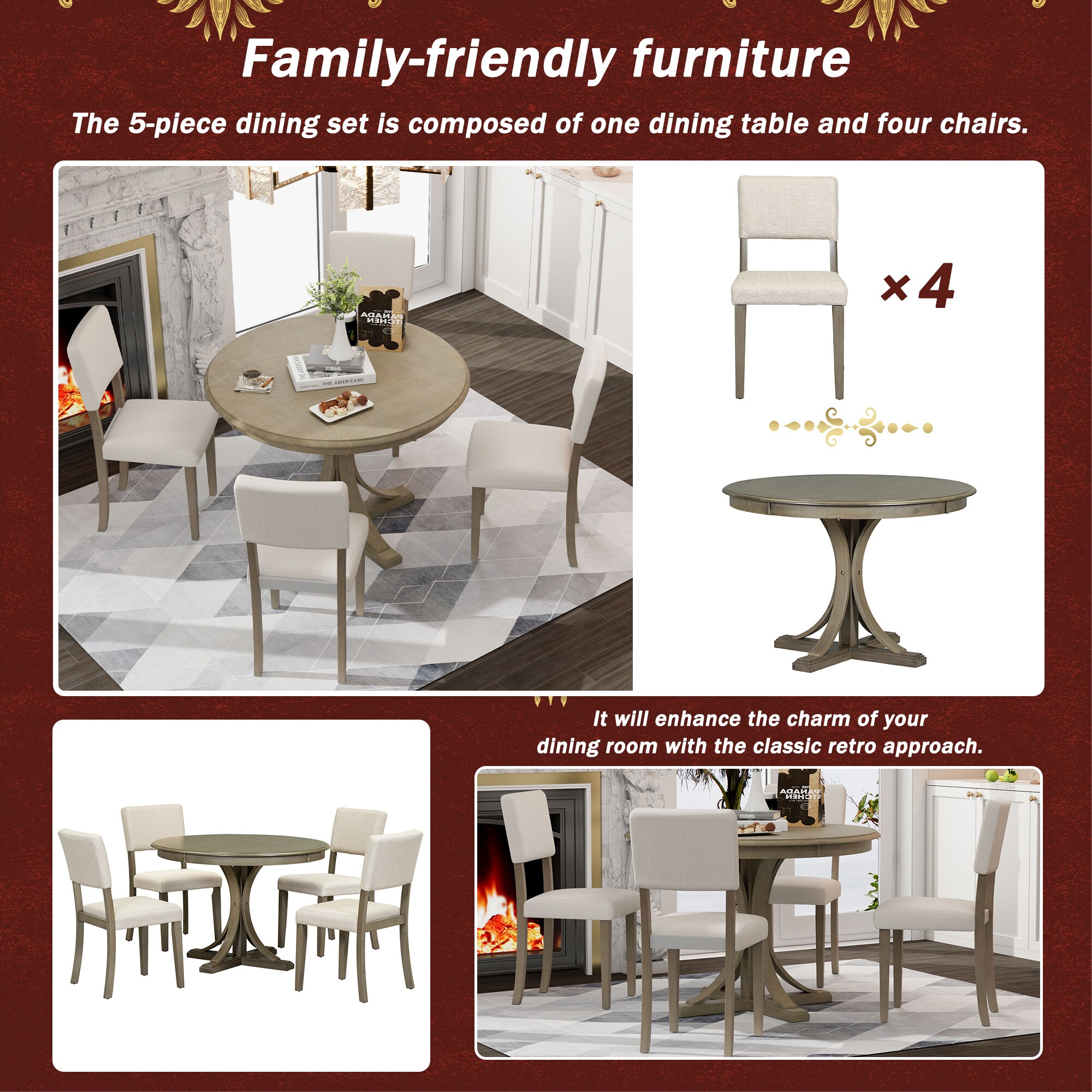 BABOOM BOM-0079AAD-OR Dining-Sets - View #9
