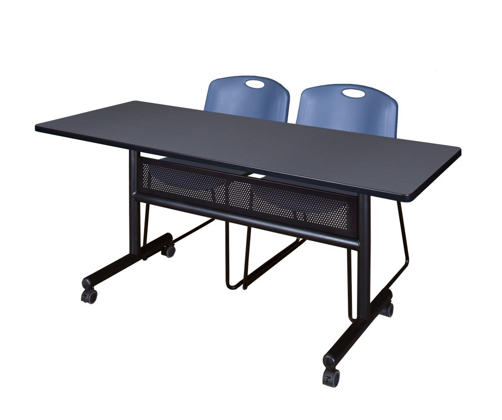 Regency MKFTM6024GY44BE Training Gray 4-Person Training Table (60-in W x 29-in H)