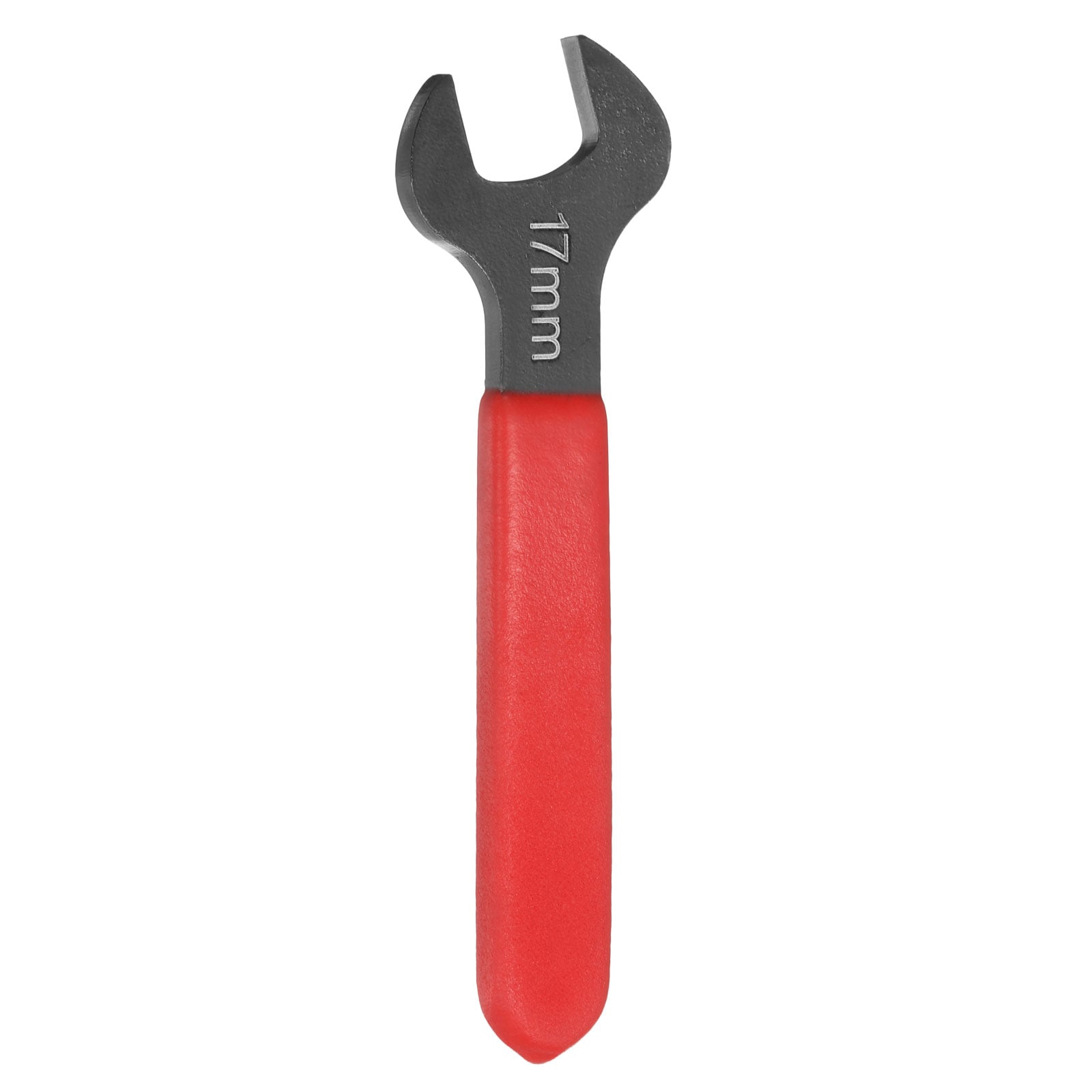 Unique Bargains Single Open End Wrench 17mm Metric 15 Degree Offset Angle U-Shaped Open Ended Spanner Small Flat Head Blackening Wrench with Red Shank for Automotive Repair Furniture Assembly #S26041600UX4428