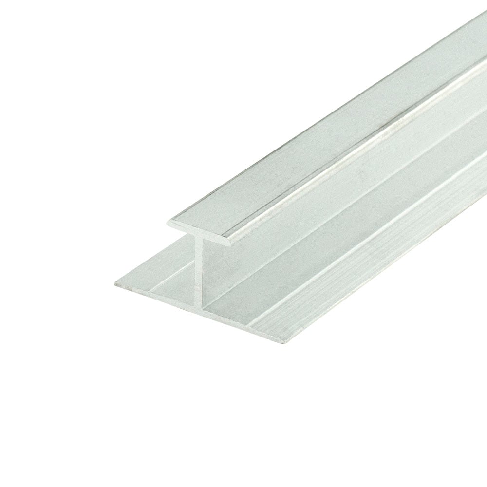 Outwater 3P1.27.01238 Aluminum H Channel Fits Material 1/2-in Thick Mill Finish Aluminum Divider Moulding 48-in Length (Pack of 3)