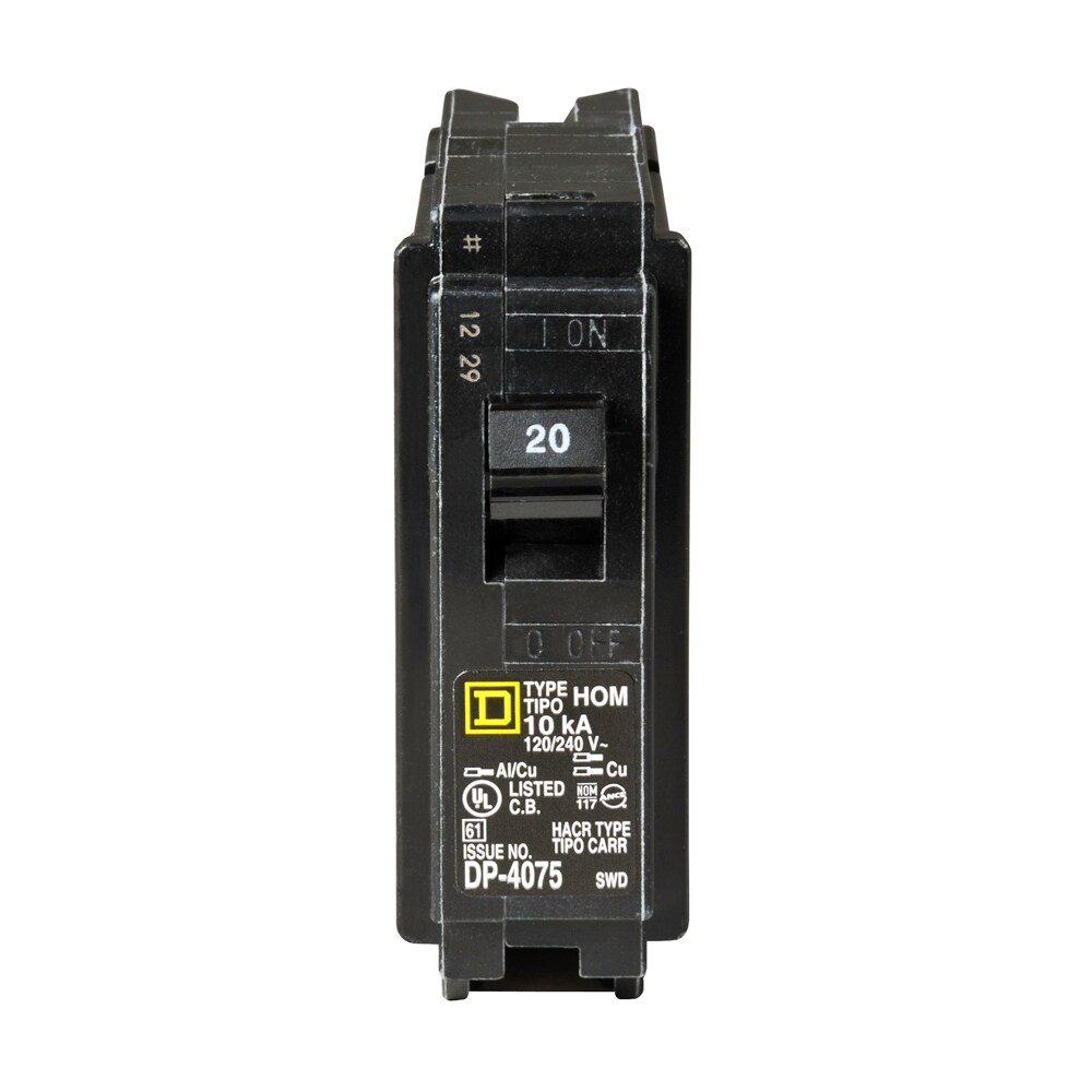 Square D Homeline 20-amp 1-Pole Standard Trip Circuit Breaker