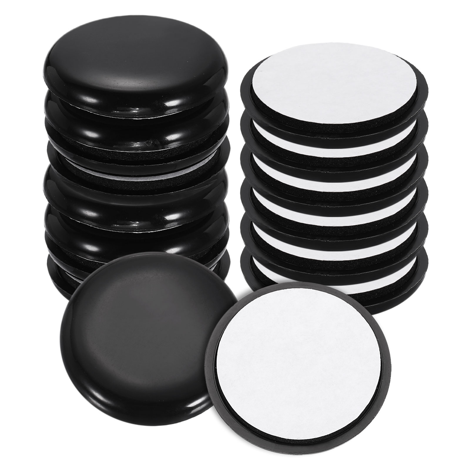 Unique Bargains - 16pcs Plastic Furniture Sliders 1.5inch Self-Adhesive Round Furniture Leg Prote...
