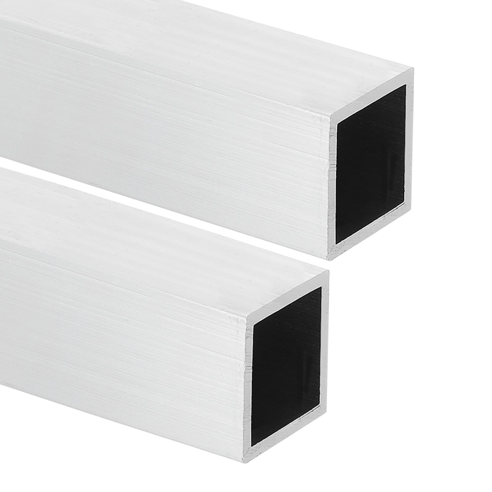 Unique Bargains Aluminum Square Tubing (32x32x2x407mm) 6063 Aluminum Square Tube Seamless Structural Metal Profile Hardware for Construction DIY Home Decor Furniture 2pcs