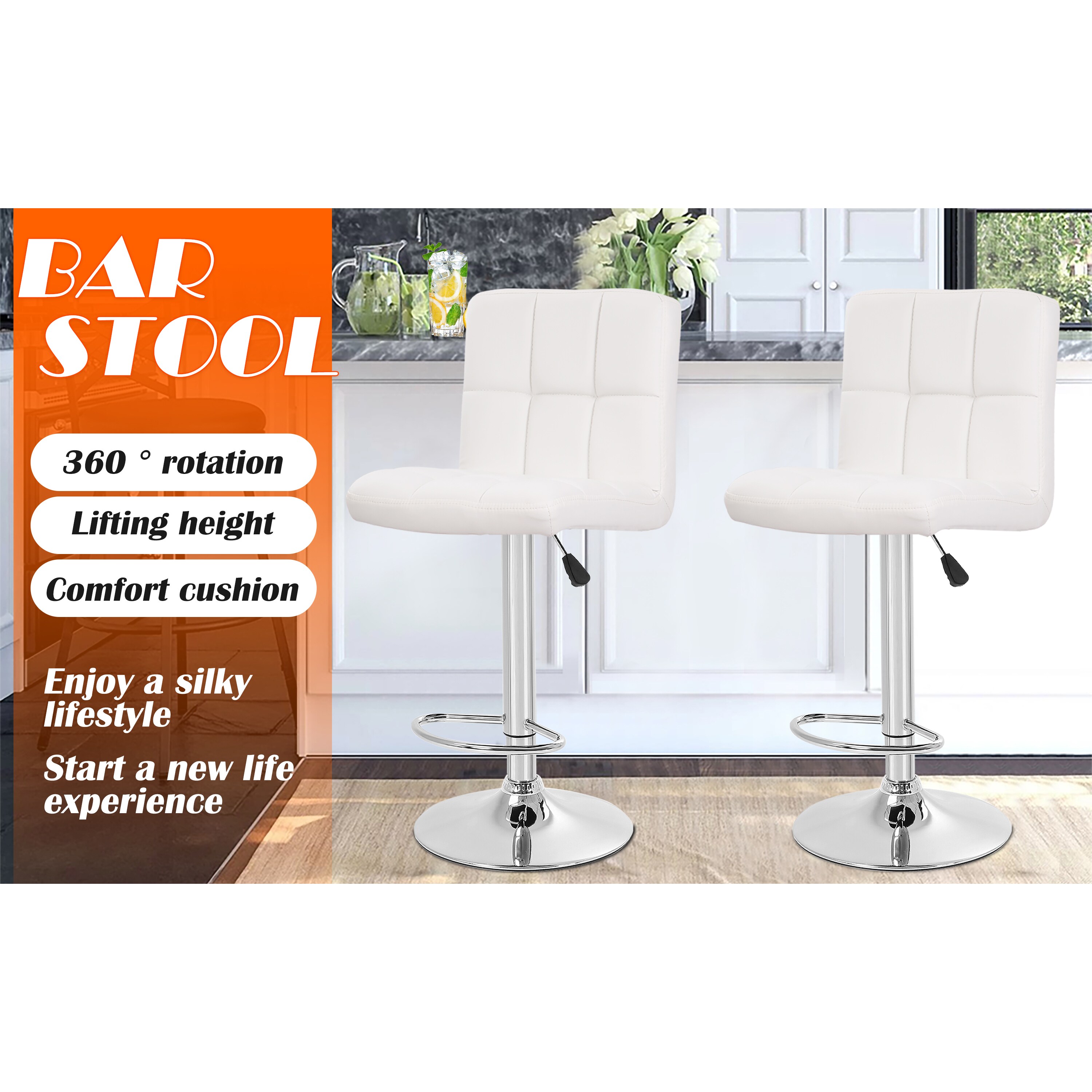 Furniture of America 004L-B06-WH stools - View #6